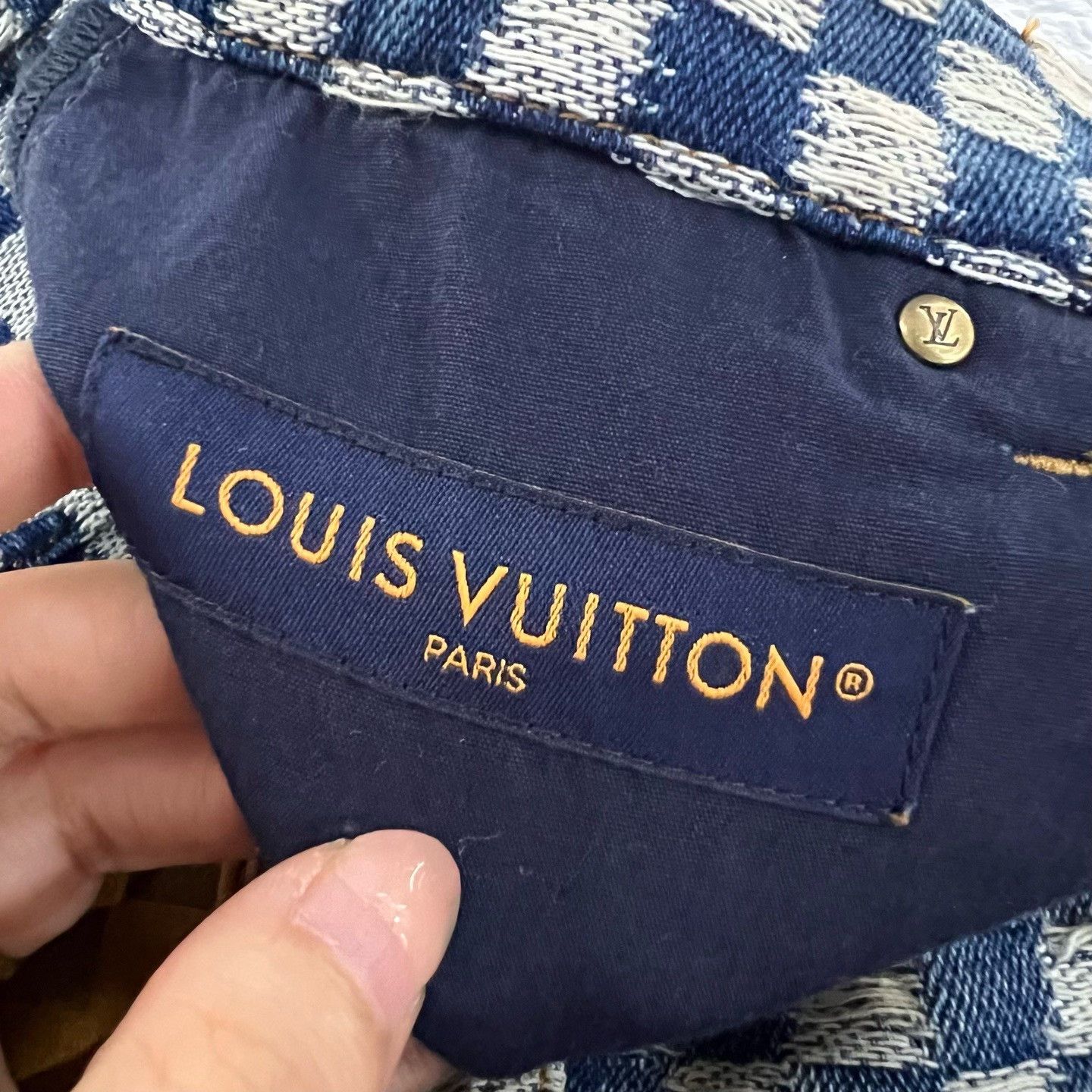 Louis Vuitton Louis Vuitton x Nigo Damier Denim Jeans Size 29 Size US 29 - 5 Thumbnail