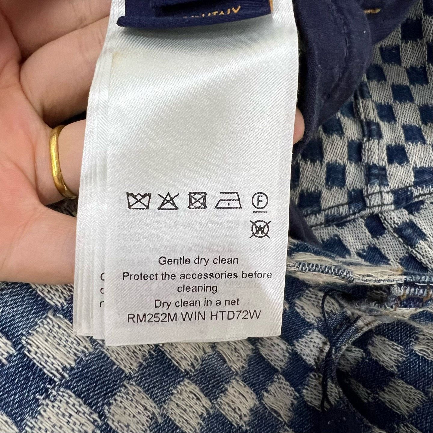 Louis Vuitton Louis Vuitton x Nigo Damier Denim Jeans Size 29 Size US 29 - 6 Thumbnail