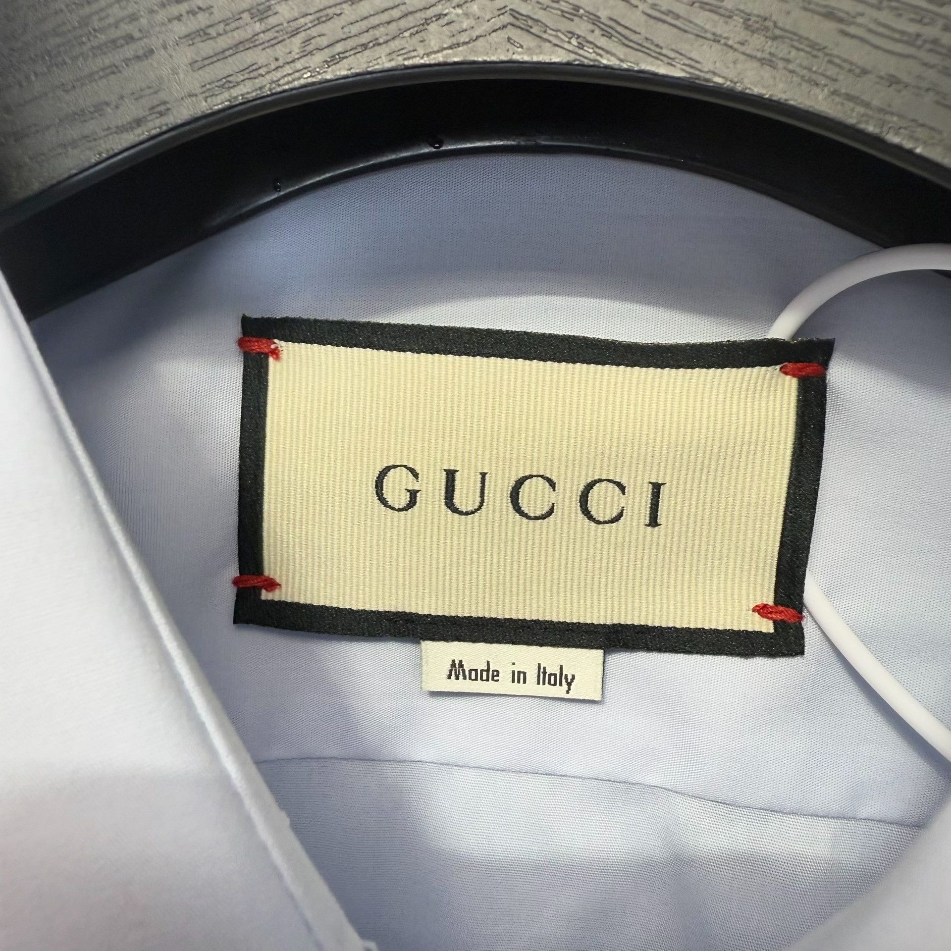 Gucci Gucci Light Blue Button Up Shirt Size XL Size US XL / EU 56 / 4 - 4 Thumbnail