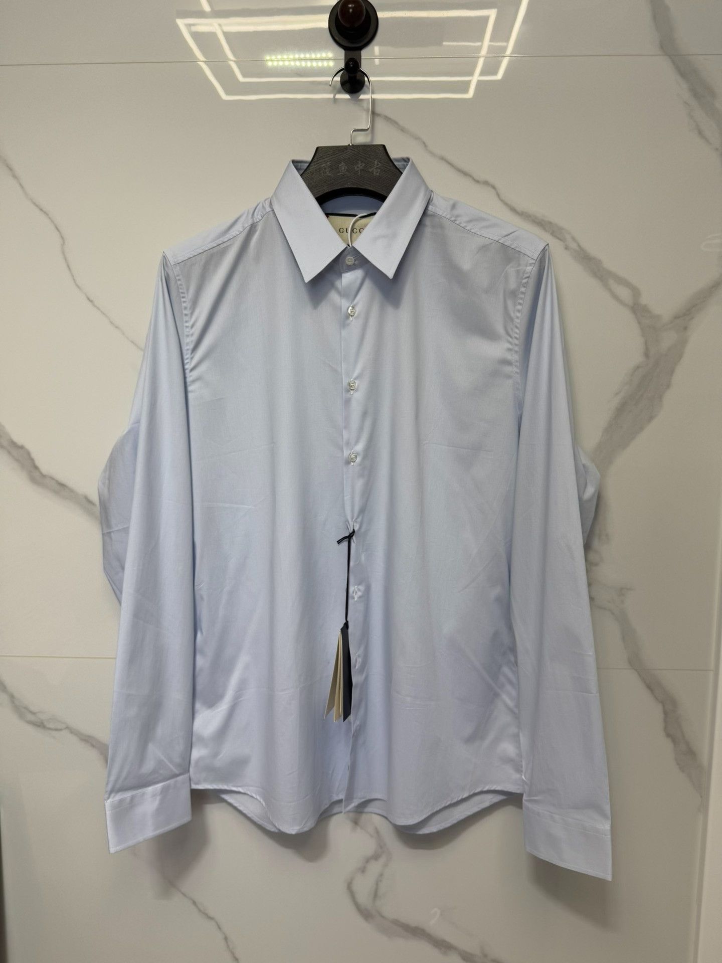 Gucci Gucci Light Blue Button Up Shirt Size XL Size US XL / EU 56 / 4 - 2 Thumbnail
