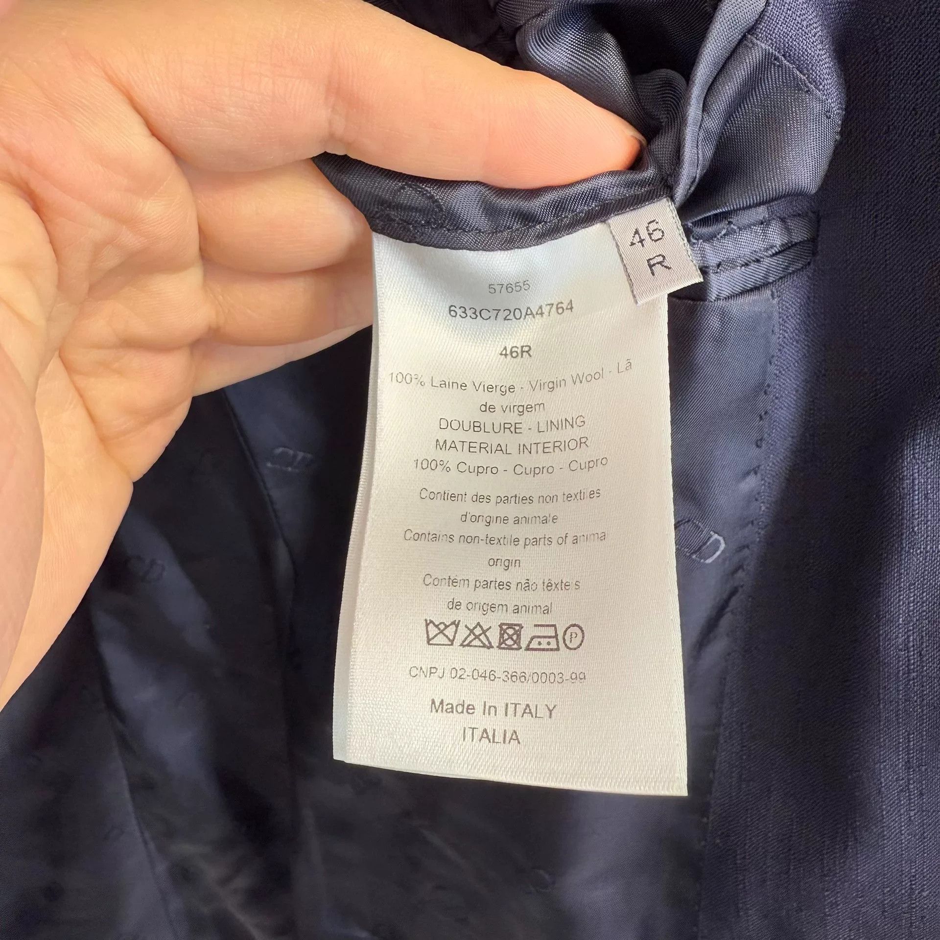 Dior Dior Navy Virgin Wool Blazer Size 36R Size 36R - 4 Thumbnail