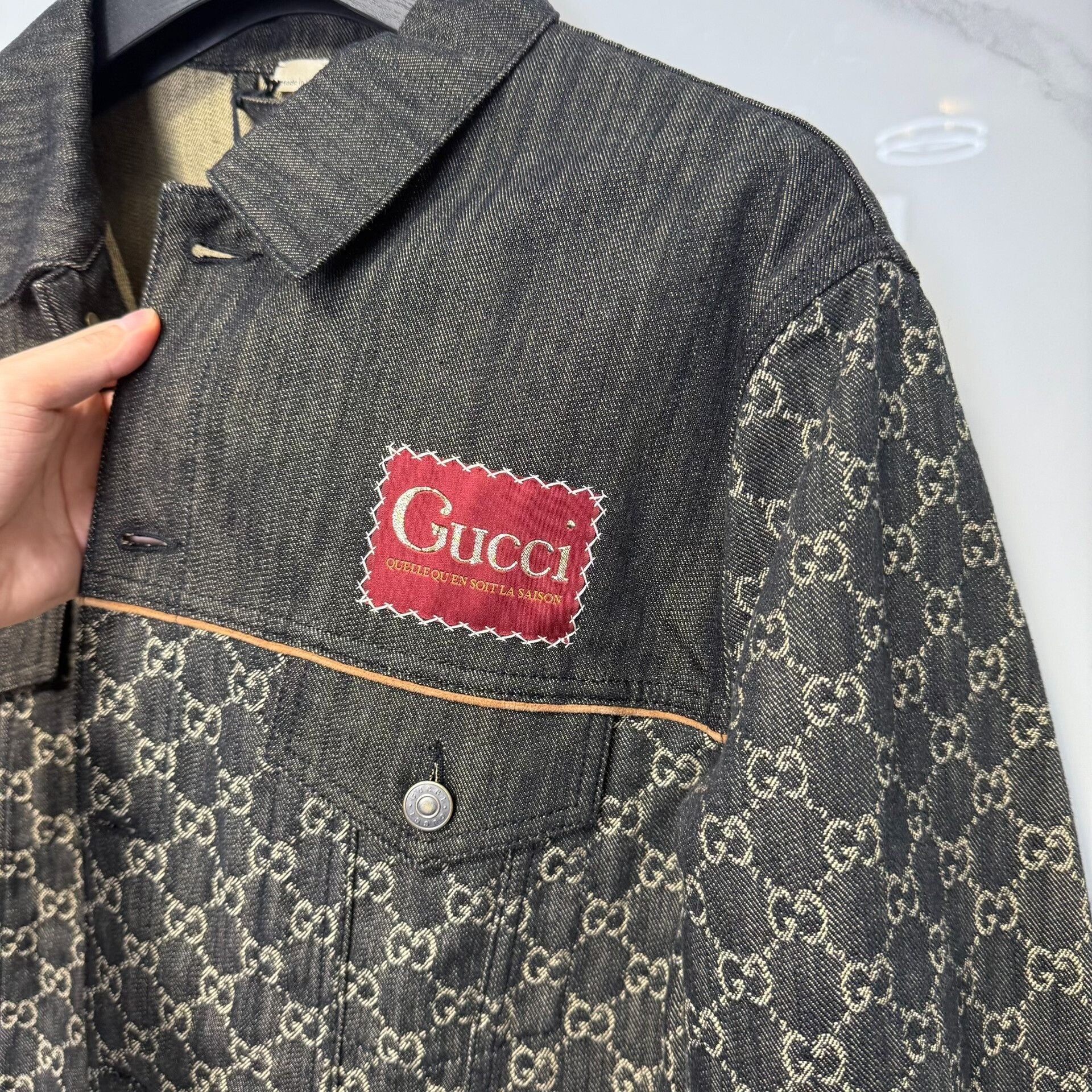 Gucci Gucci GG Monogram Denim Jacket Size M Size US M / EU 48-50 / 2 - 6 Thumbnail