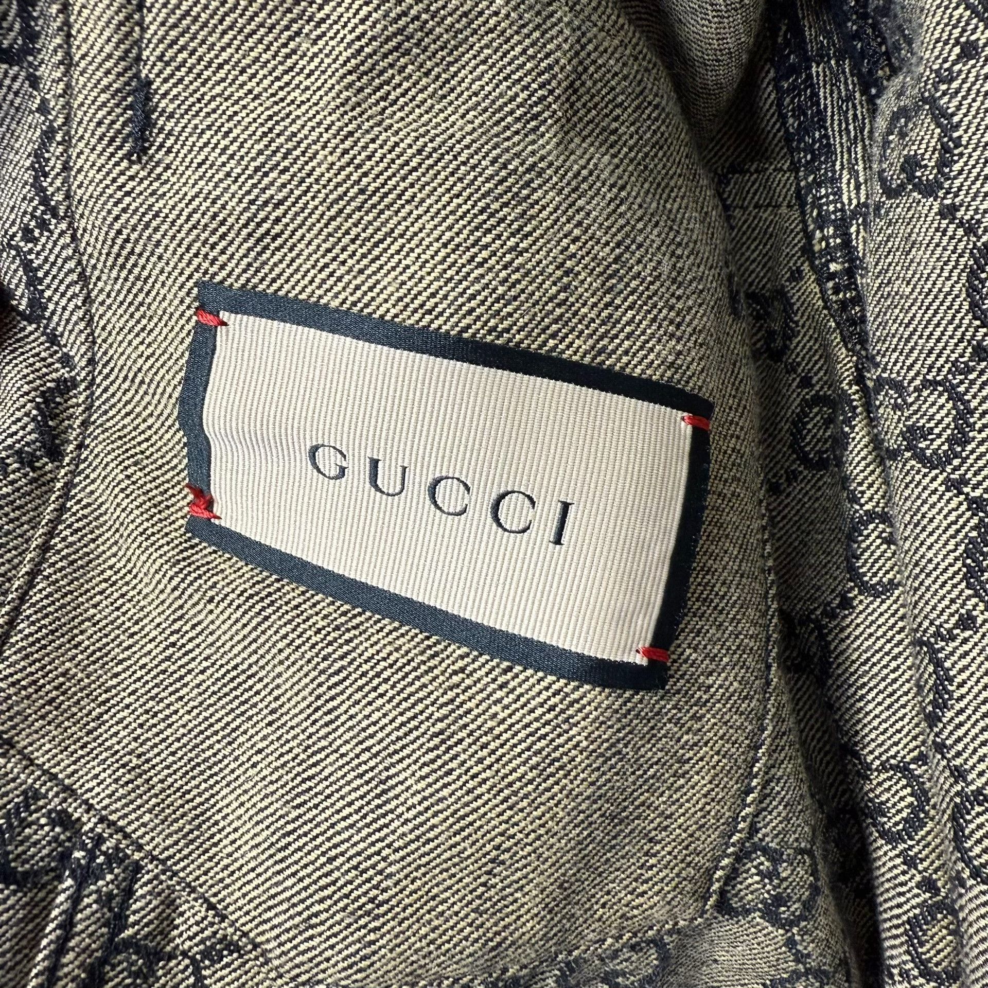 Gucci Gucci GG Monogram Denim Jacket Size M Size US M / EU 48-50 / 2 - 3 Thumbnail