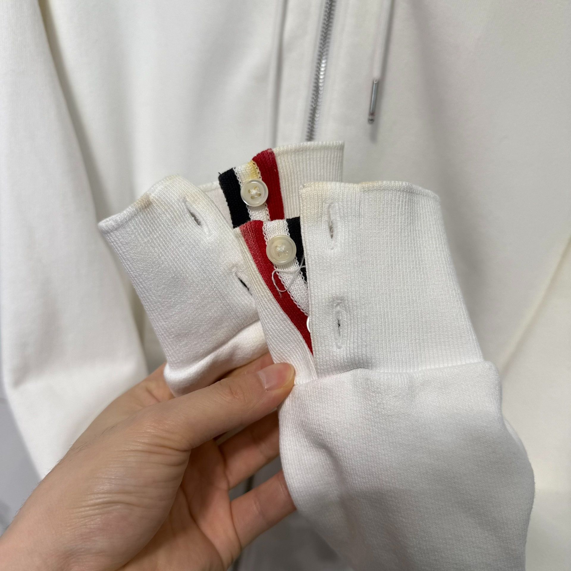 Thom Browne Thom Browne Signature Stripe Zip Hoodie Size 5 Size US XXL / EU 58 / 5 - 7 Thumbnail