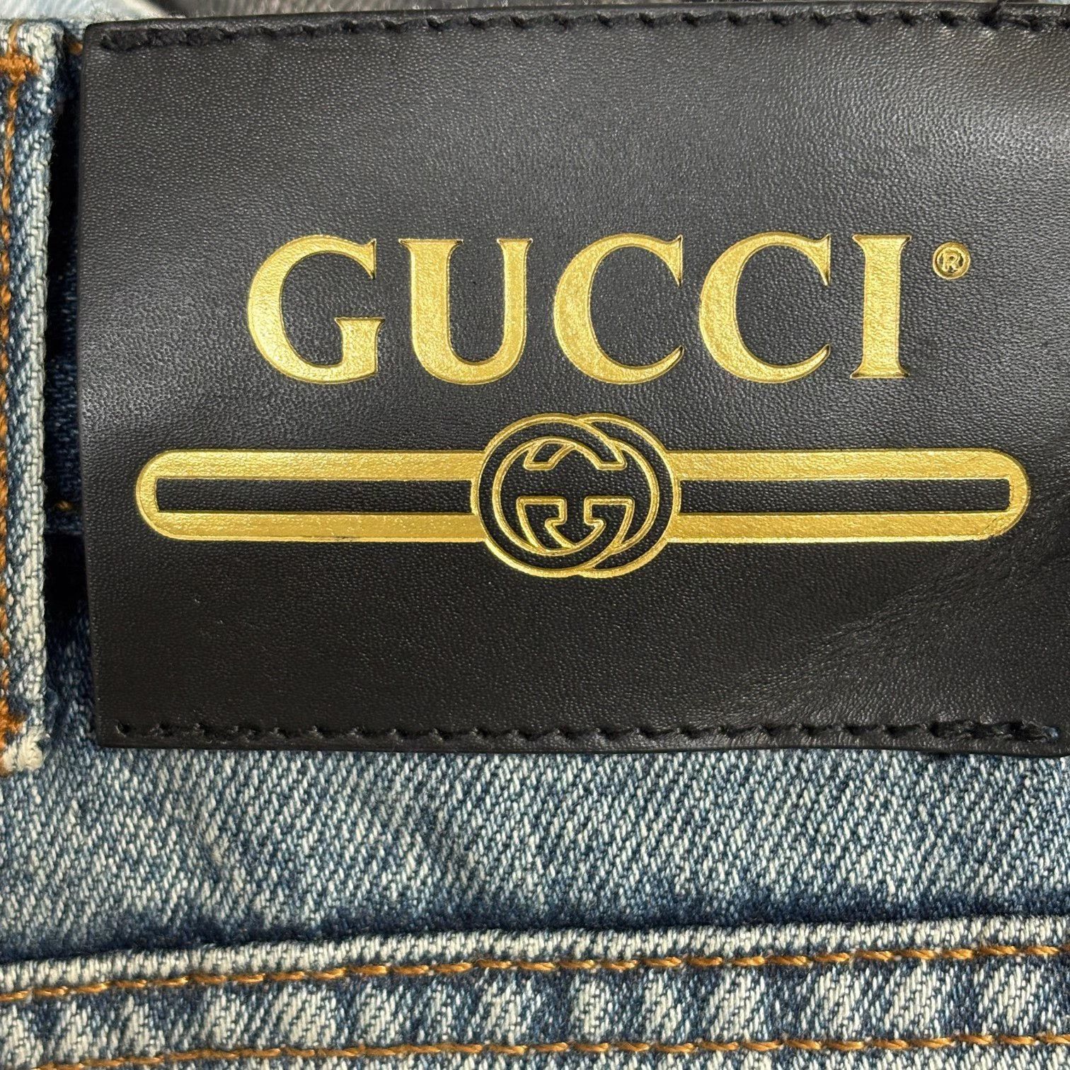 Gucci Gucci Embroidered Giraffe Denim Jeans Size 36 Size US 36 / EU 52 - 8 Thumbnail