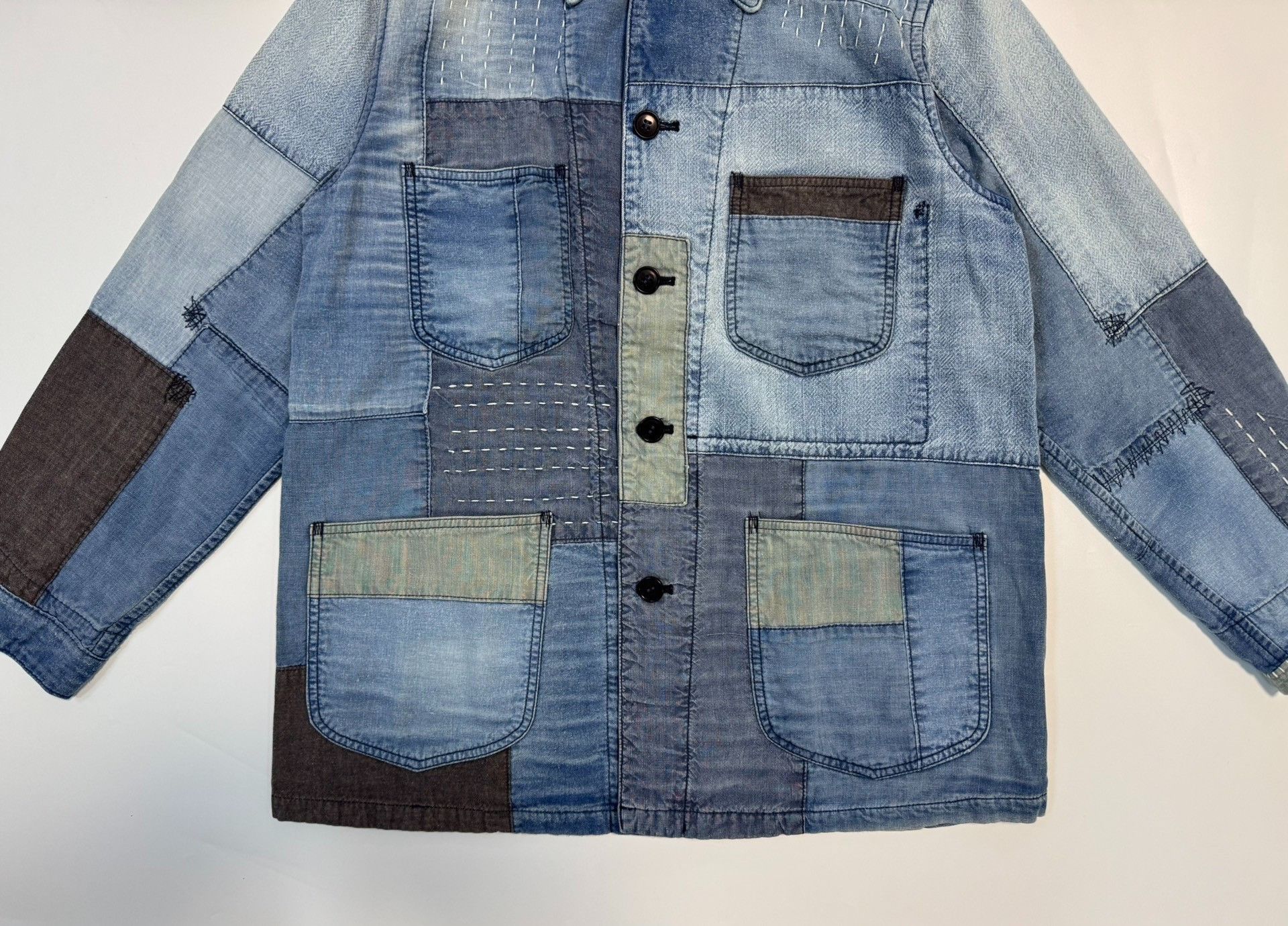Blue Blue Japan BLUE BLUE JAPAN Patchwork Sashiko Denim Jacket Size M Size US M / EU 48-50 / 2 - 4 Thumbnail