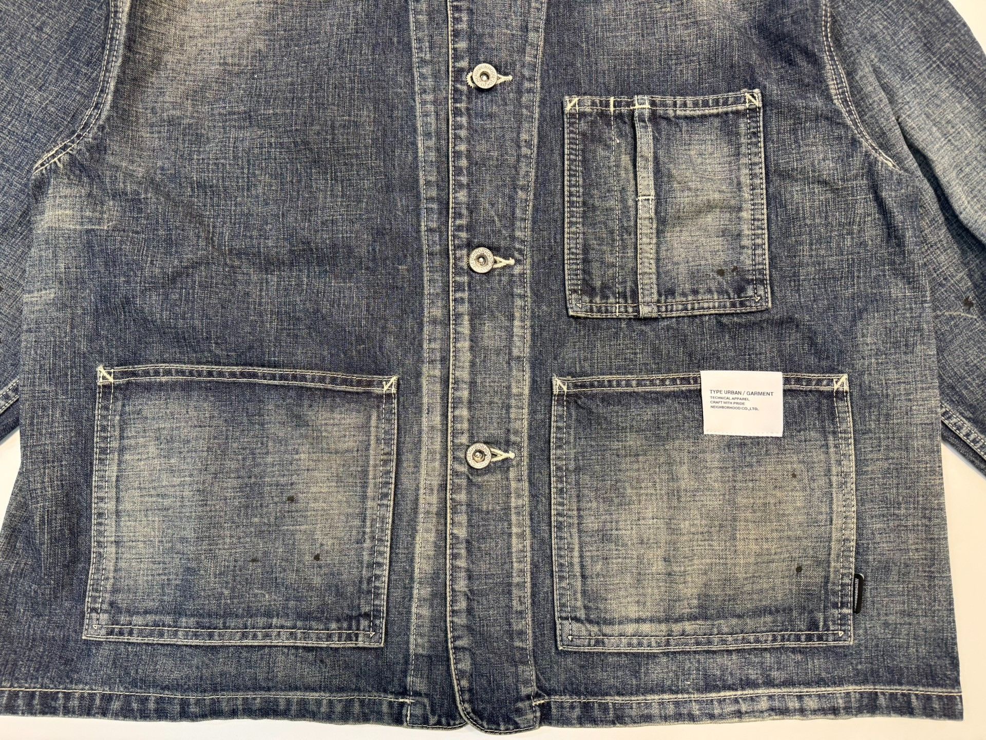 Neighborhood Neighborhood Washed Denim Coverall Jacket Size S Size US S / EU 44-46 / 1 - 4 Thumbnail