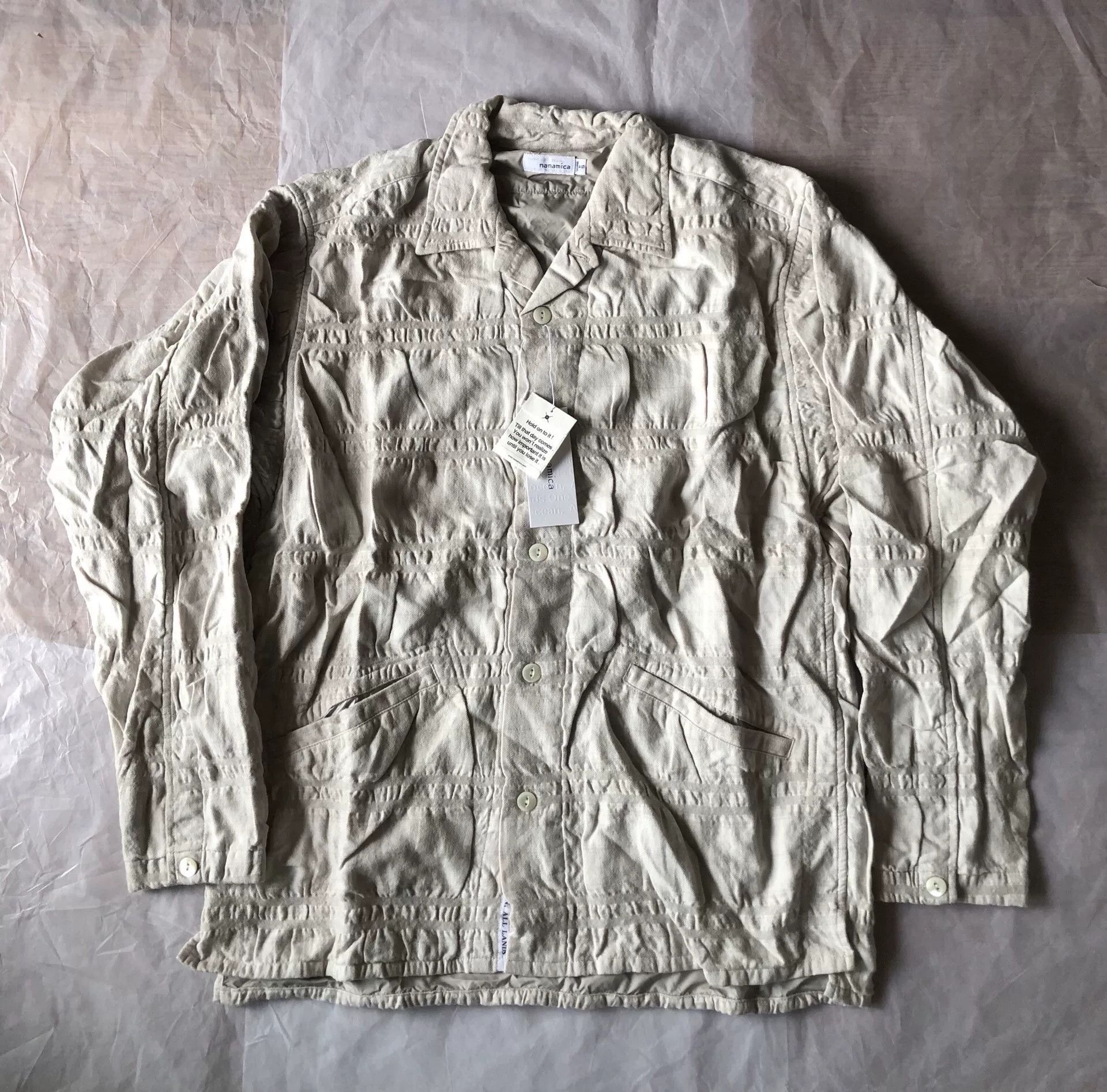Nanamica nanamica Textured Jacket Beige Size S Size US S / EU 44-46 / 1 - 2 Thumbnail