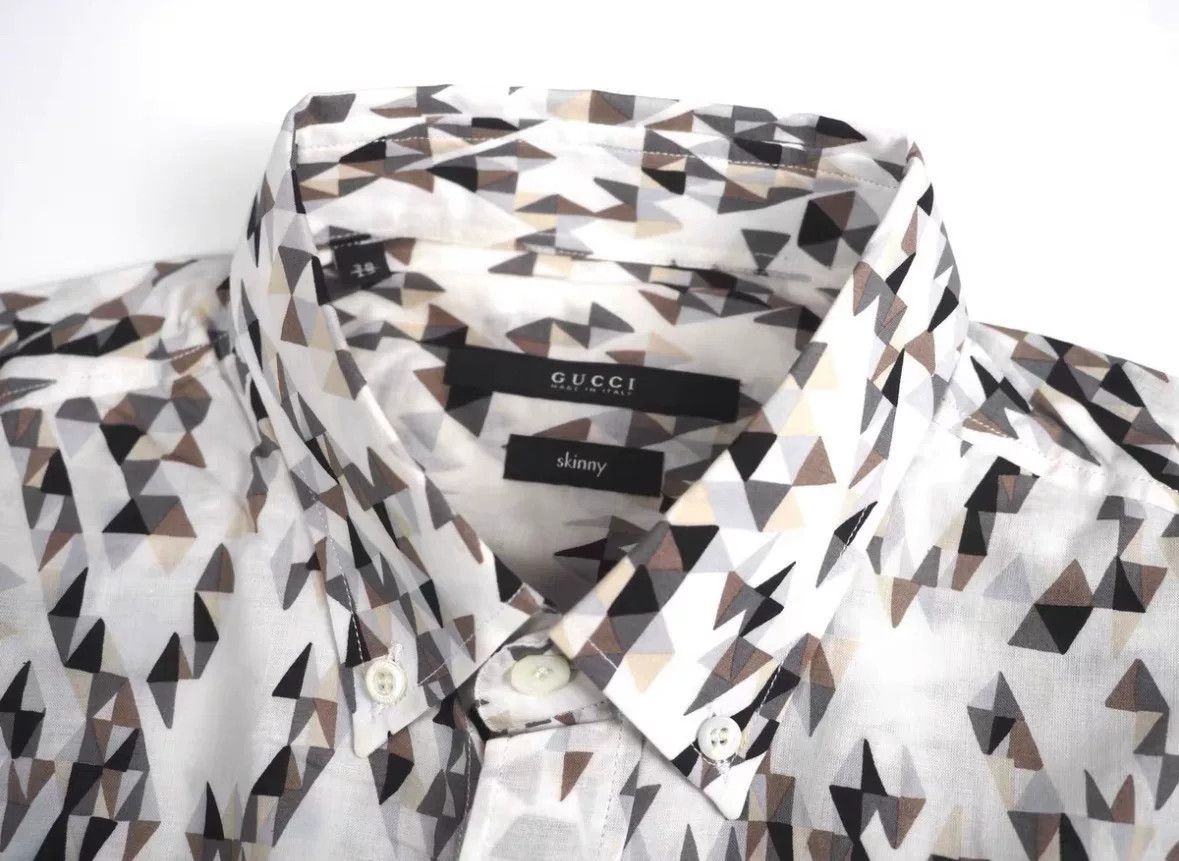 Gucci Gucci Geometric Print Short Sleeve Shirt Size S Size US S / EU 44-46 / 1 - 5 Thumbnail