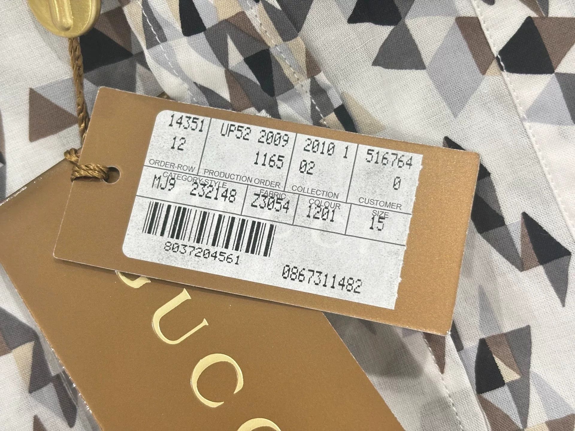 Gucci Gucci Geometric Print Short Sleeve Shirt Size S Size US S / EU 44-46 / 1 - 9 Thumbnail
