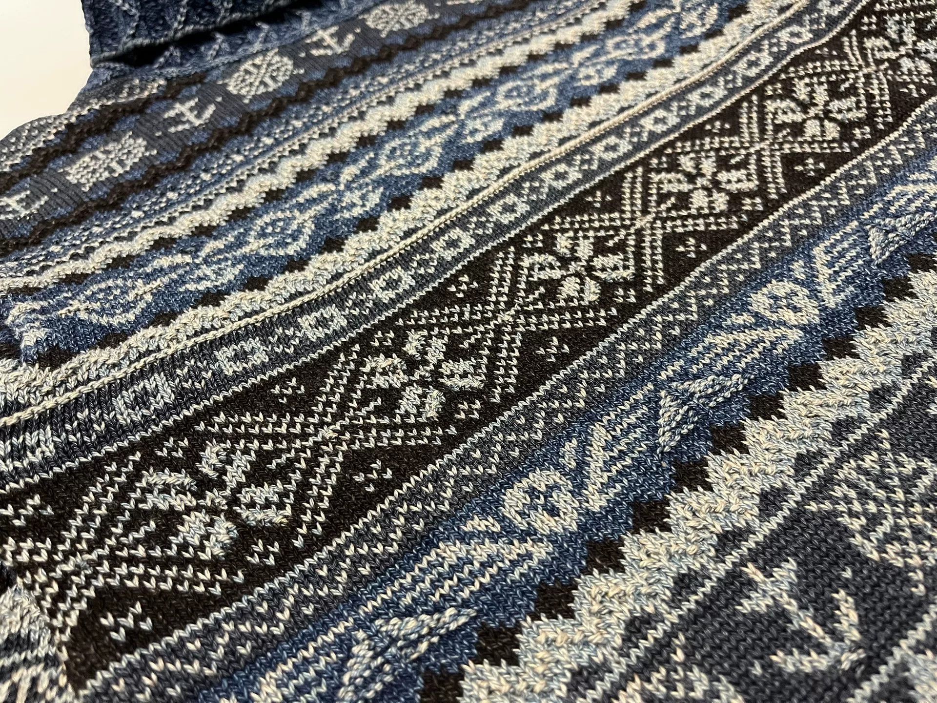 RRL Ralph Lauren RRL Indigo Fair Isle Turtleneck Sweater XS Size US XS / EU 42 / 0 - 3 Thumbnail