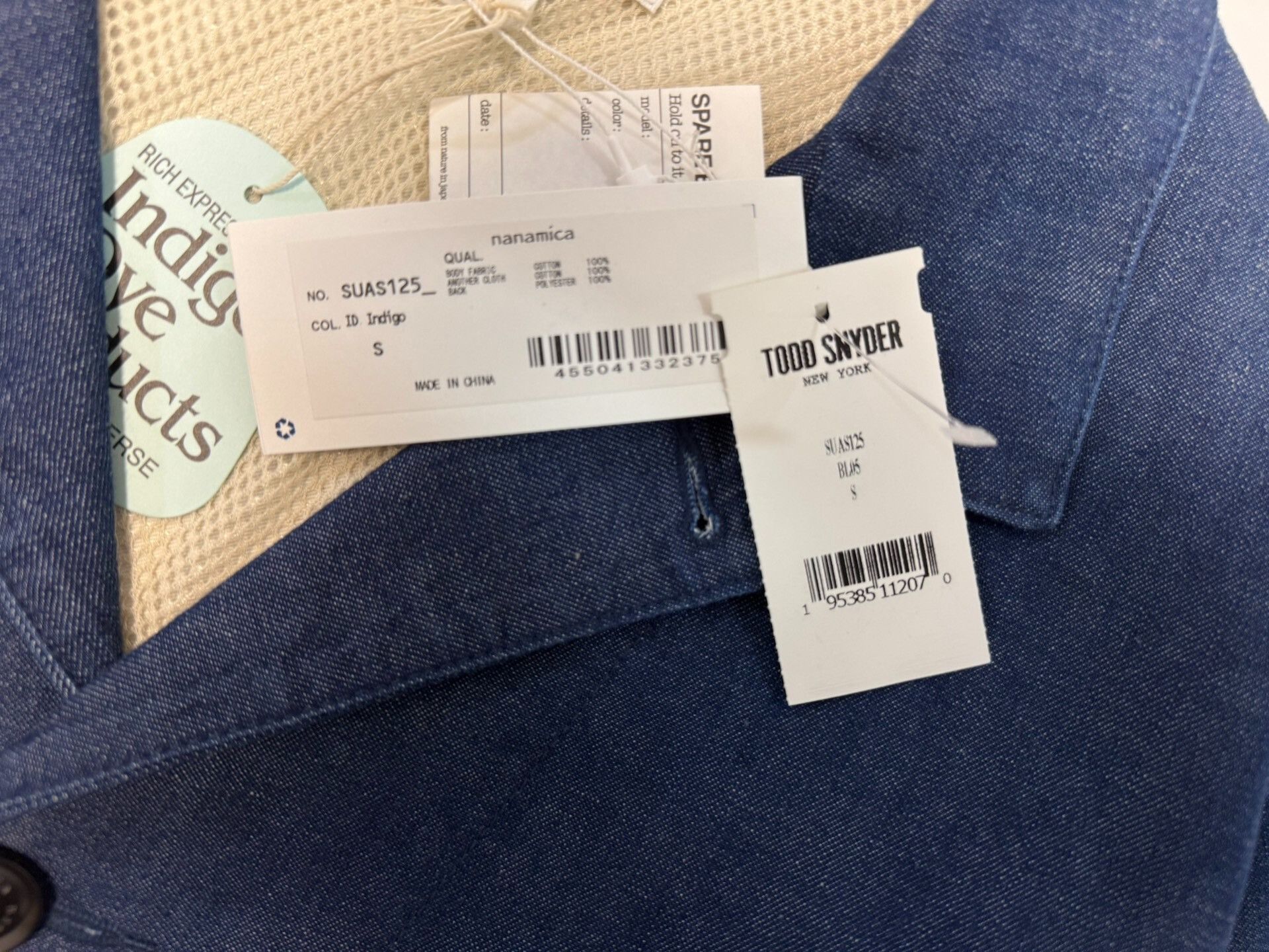Nanamica nanamica Indigo Denim Jacket Size S Size US S / EU 44-46 / 1 - 4 Thumbnail