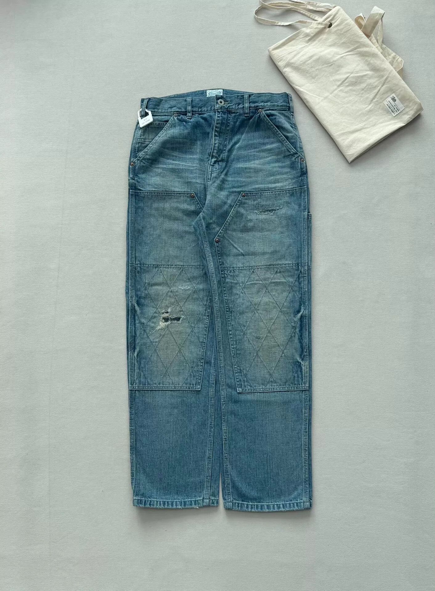 Madness MADNESS Quilted Double Knee Denim Pants Size 30 Size US 30 / EU 46 - 2 Thumbnail