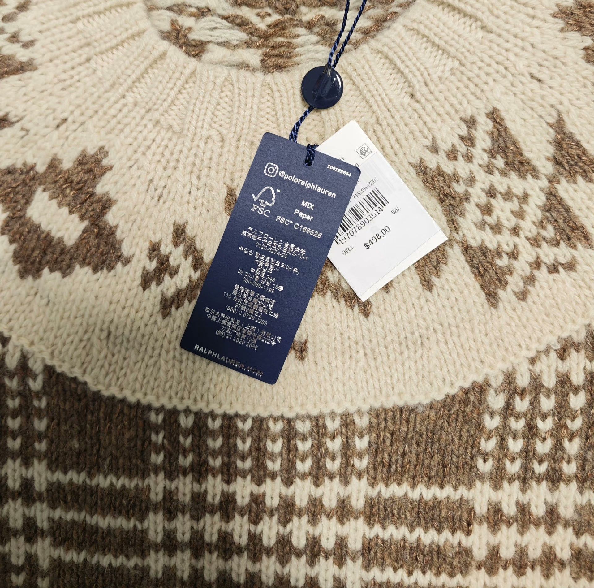 Polo Ralph Lauren Polo Ralph Lauren Fair Isle Sweater Size S Size US S / EU 44-46 / 1 - 5 Thumbnail