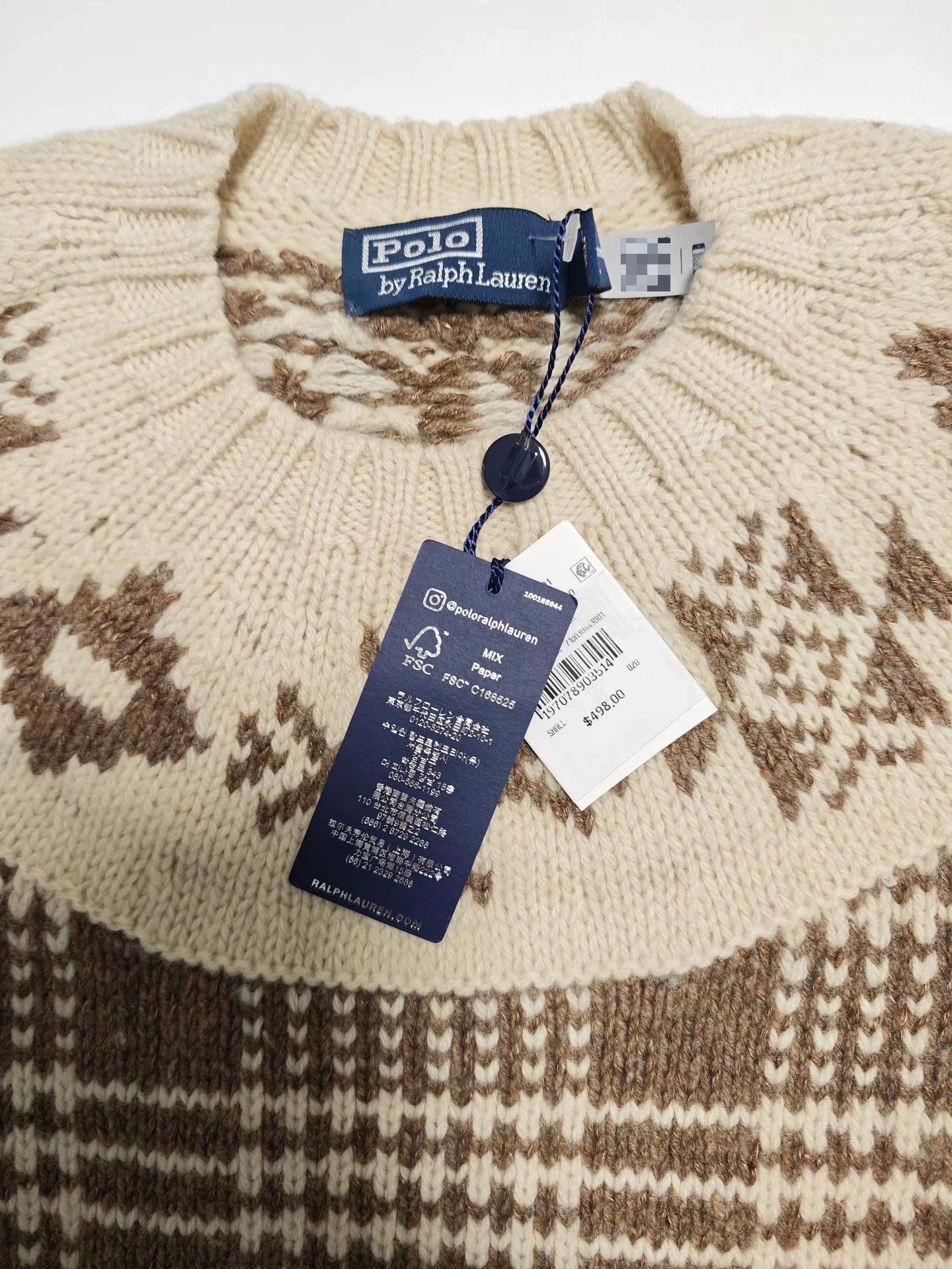 Polo Ralph Lauren Polo Ralph Lauren Fair Isle Sweater Size S Size US S / EU 44-46 / 1 - 4 Thumbnail