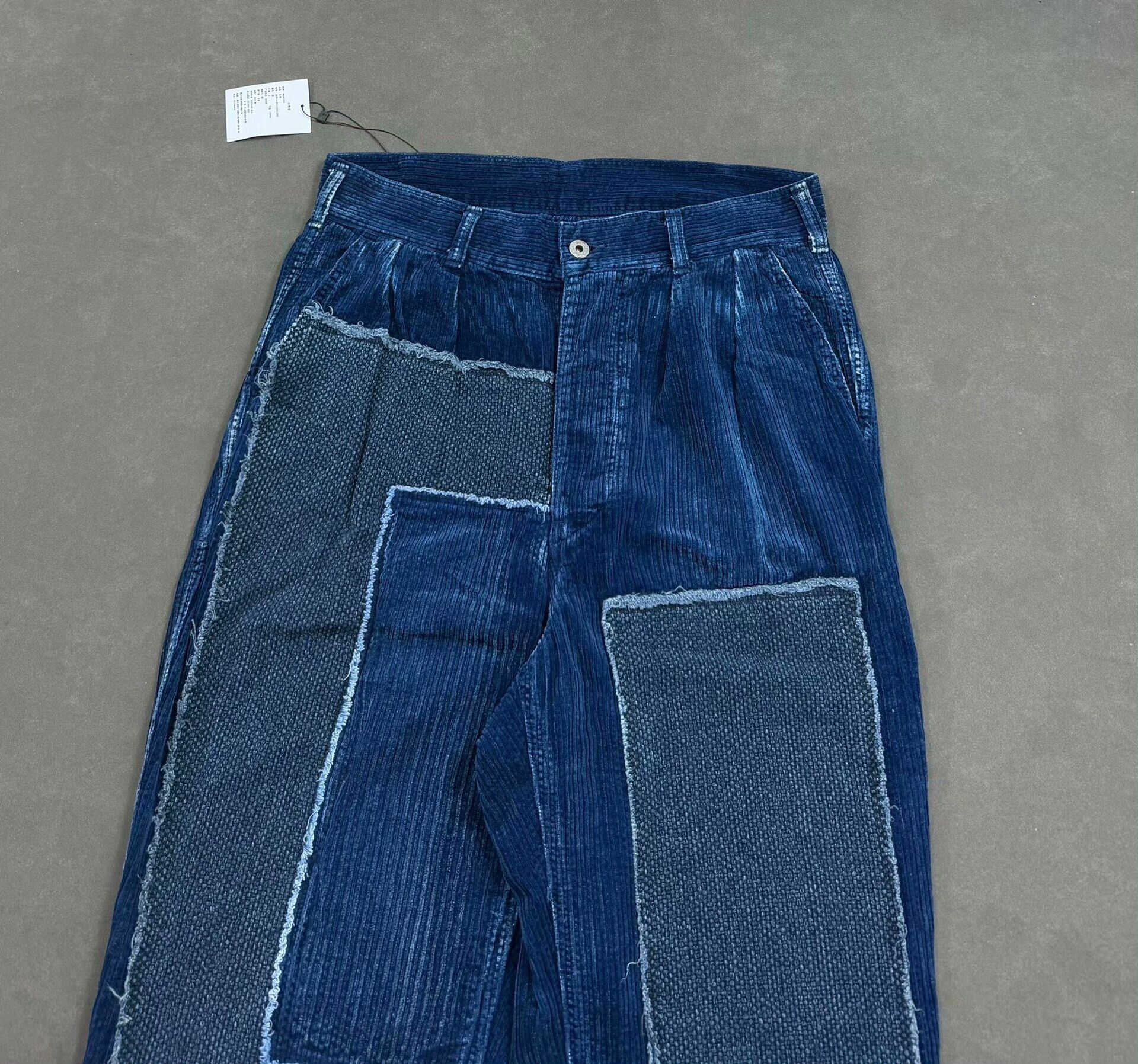 Madness MADNESS Indigo Patchwork Corduroy Pants Size 32 Size US 32 / EU 48 - 4 Thumbnail