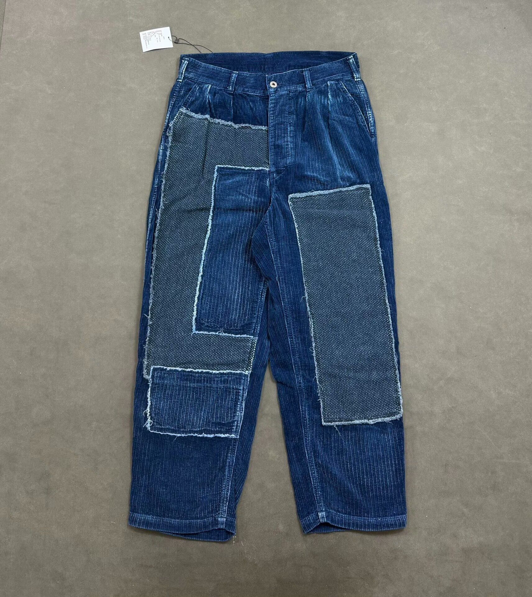 Madness MADNESS Indigo Patchwork Corduroy Pants Size 32 Size US 32 / EU 48 - 2 Thumbnail