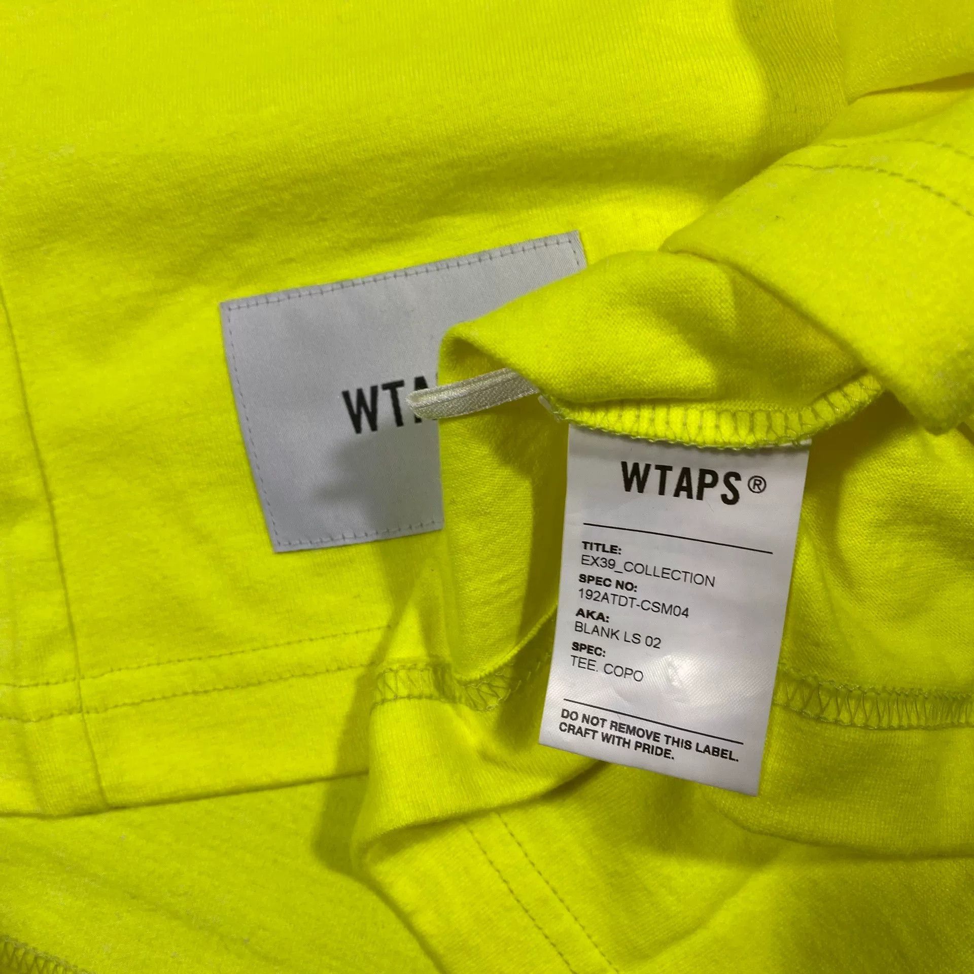 Wtaps WTAPS Neon Long Sleeve Pocket T-Shirt Size M Size US M / EU 48-50 / 2 - 4 Thumbnail