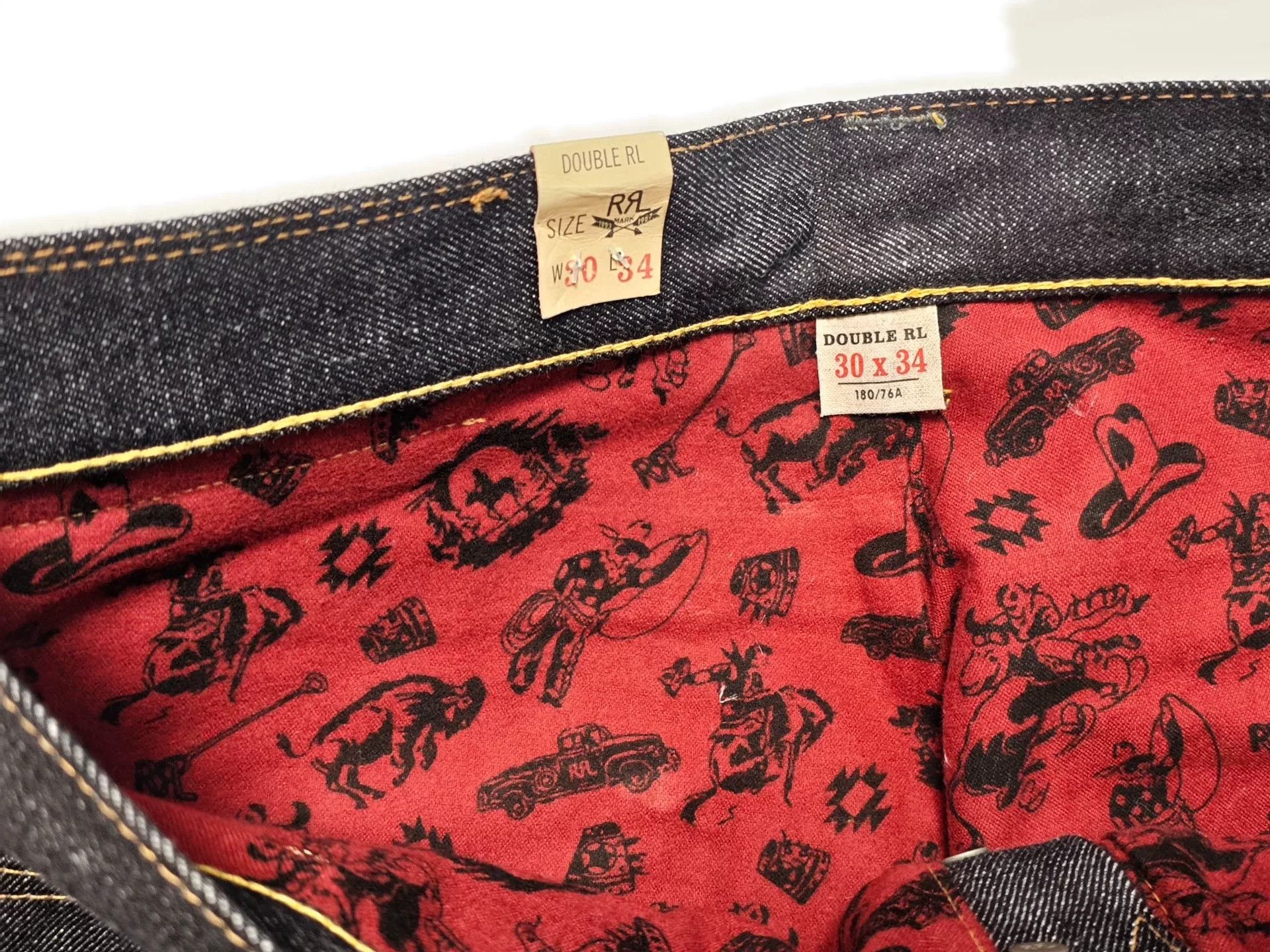 RRL Ralph Lauren RRL Western Print Selvage Denim Jeans Size 30 Size US 30 / EU 46 - 6 Thumbnail