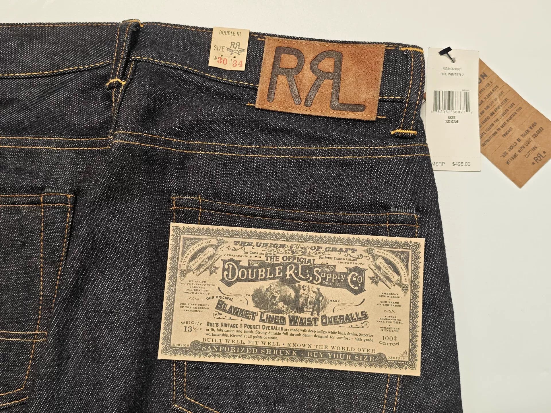 RRL Ralph Lauren RRL Western Print Selvage Denim Jeans Size 30 Size US 30 / EU 46 - 9 Thumbnail