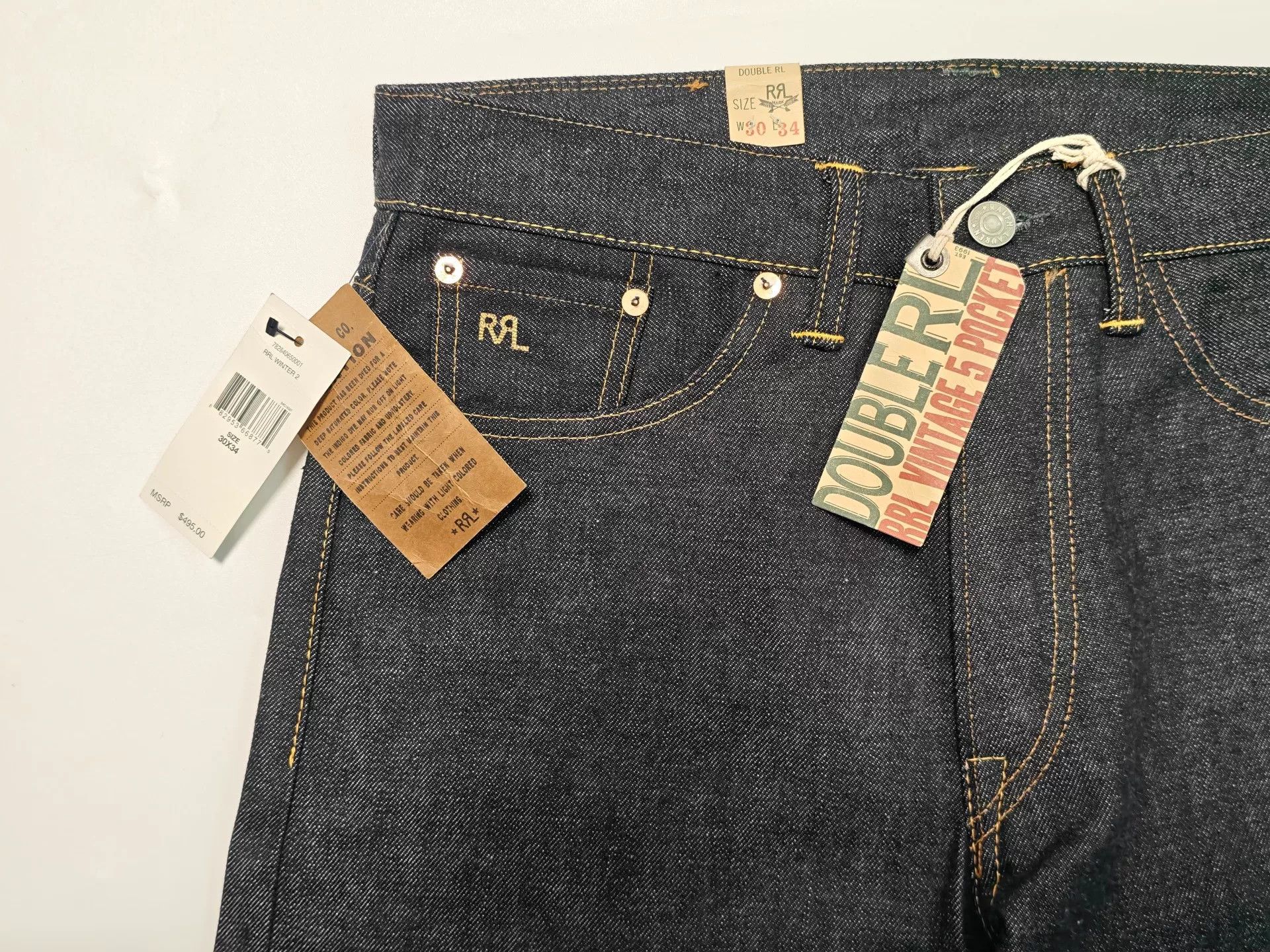 RRL Ralph Lauren RRL Western Print Selvage Denim Jeans Size 30 Size US 30 / EU 46 - 4 Thumbnail