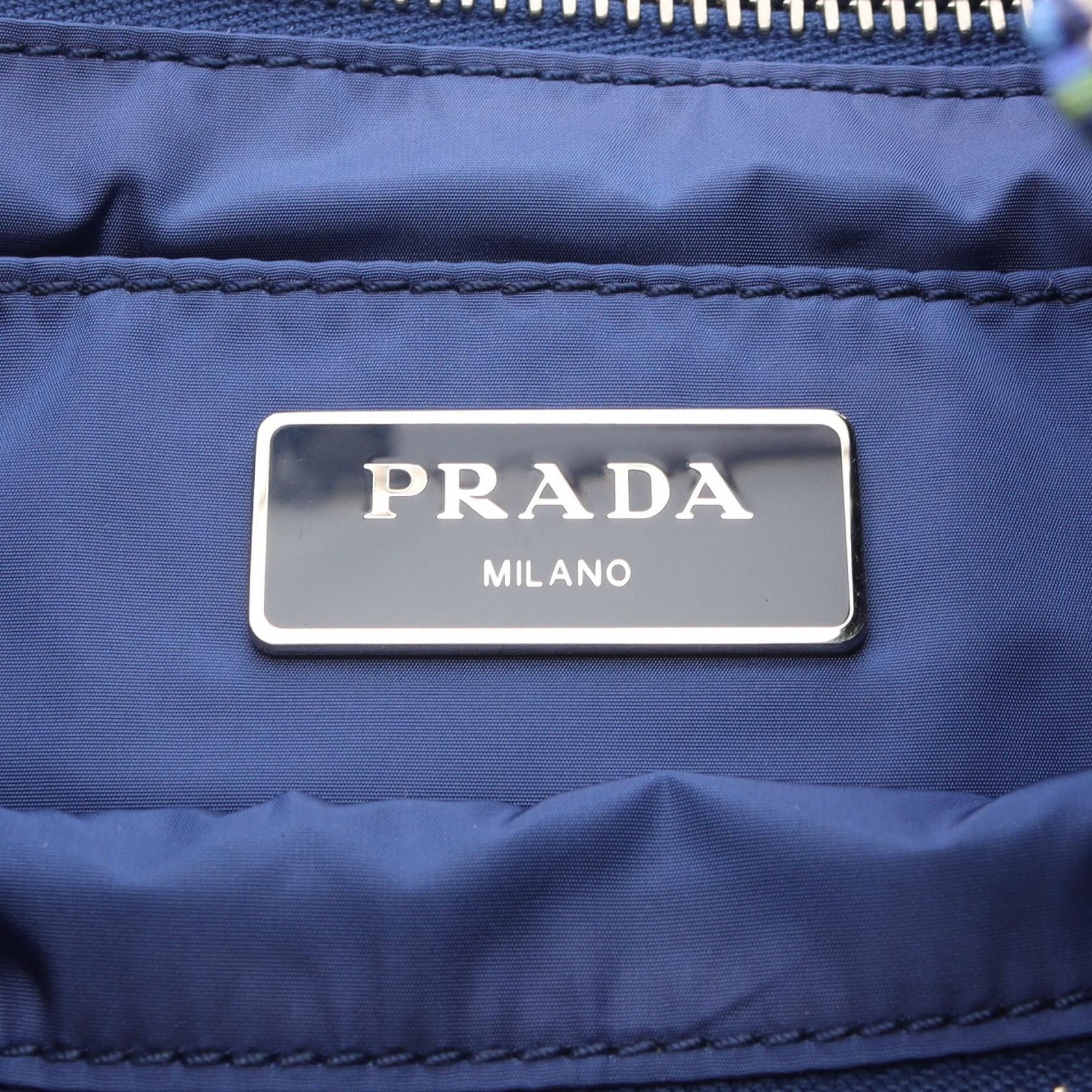 Prada Prada Prada TESSUTO STAMPATO Nylon Saffiano Leather Tote Bag Textile Tote Bag BN2851 DUTY FREE for USA Size ONE SIZE - 4 Thumbnail