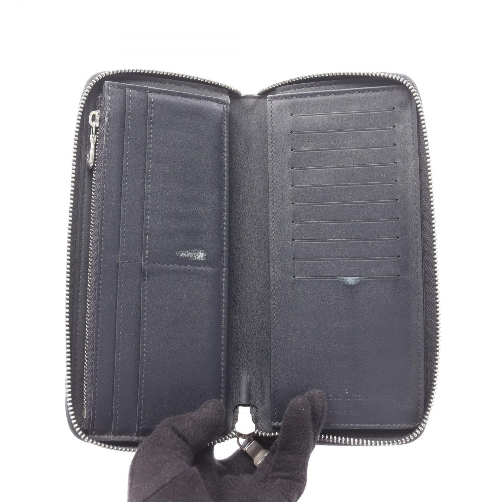 Louis Vuitton Louis Vuitton Louis Vuitton Zippy Wallet Vertical Damier Infini Long Wallet Leather Long Wallet N63549 DUTY FREE for USA Size ONE SIZE - 3 Thumbnail