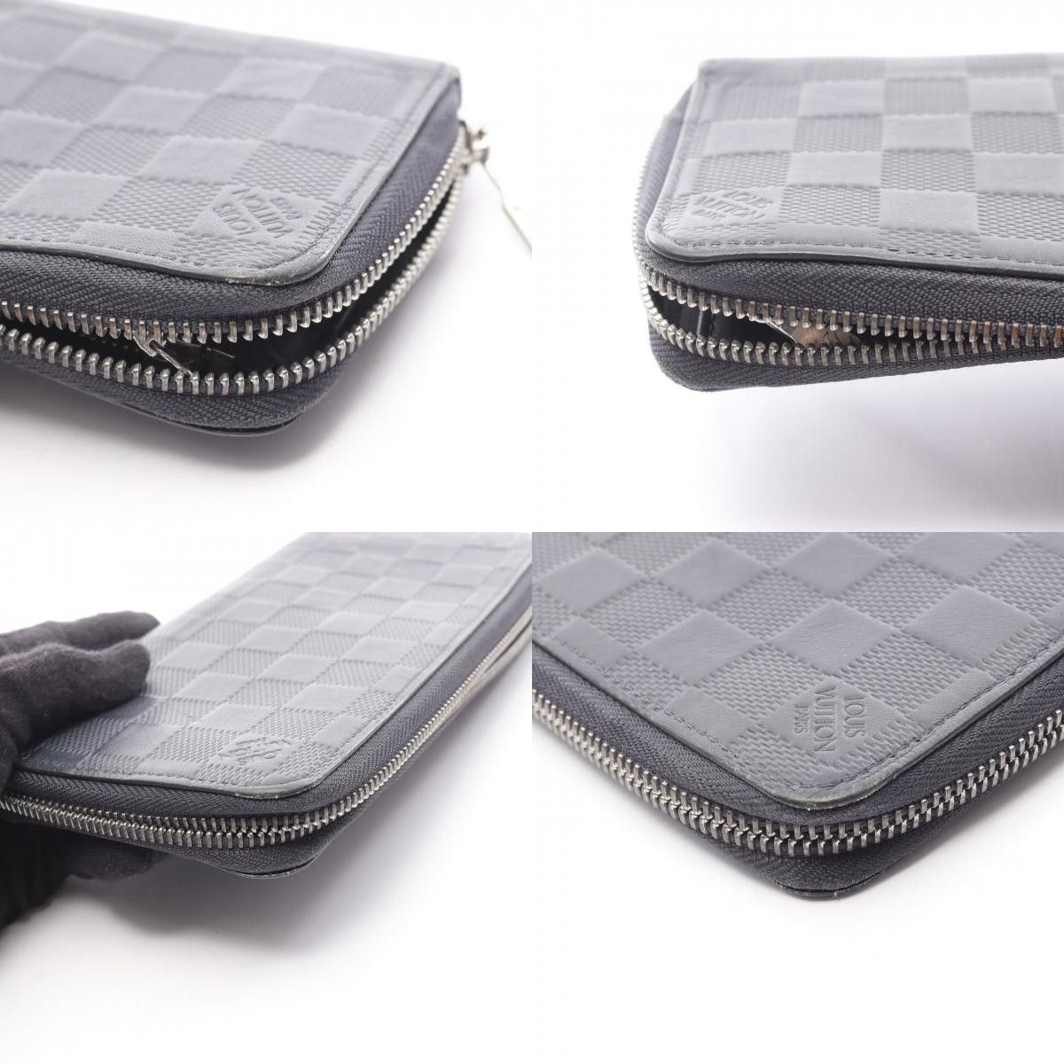 Louis Vuitton Louis Vuitton Louis Vuitton Zippy Wallet Vertical Damier Infini Long Wallet Leather Long Wallet N63549 DUTY FREE for USA Size ONE SIZE - 9 Thumbnail
