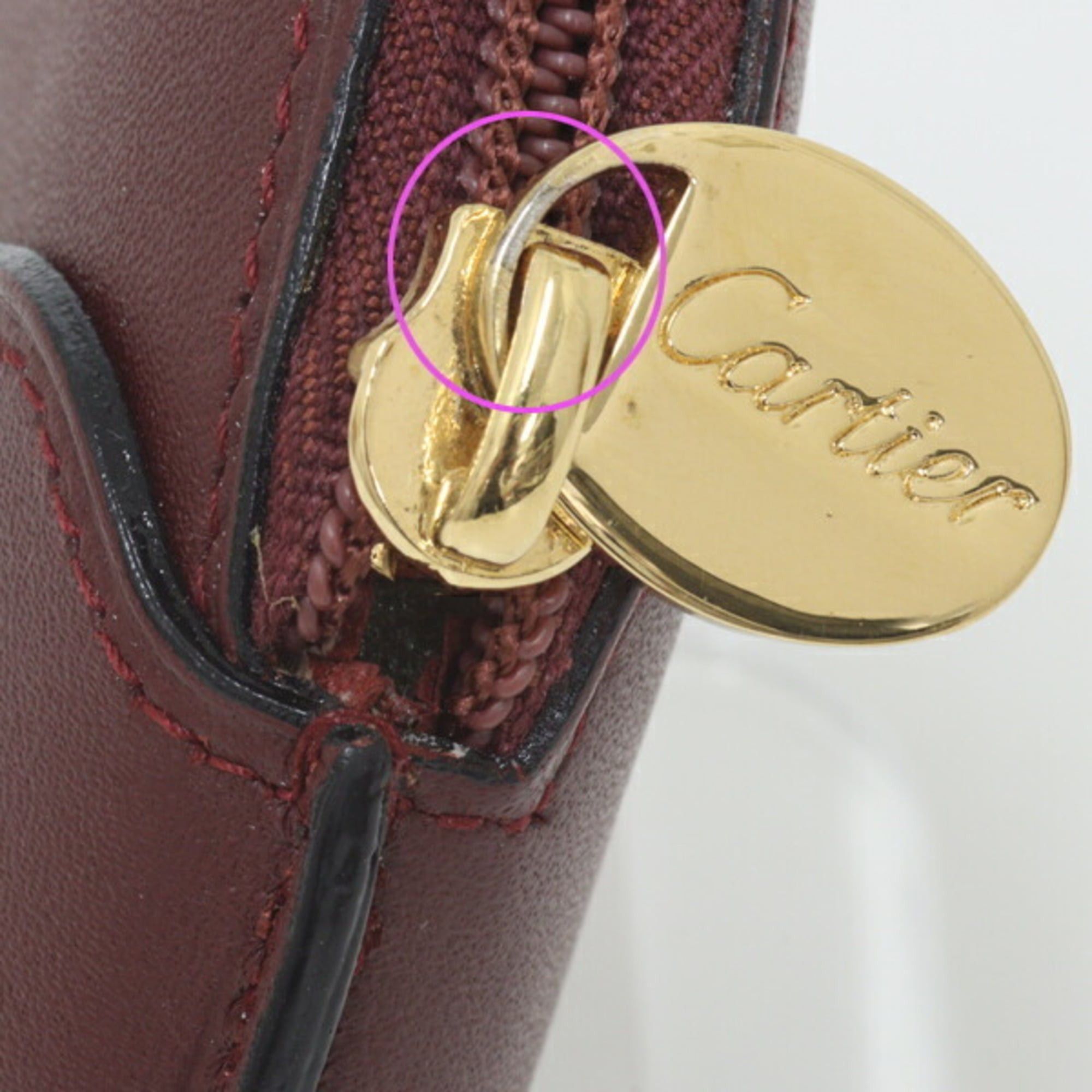 Cartier Cartier Must Line Coin Case, Bordeaux Calfskin Size ONE SIZE - 3 Thumbnail