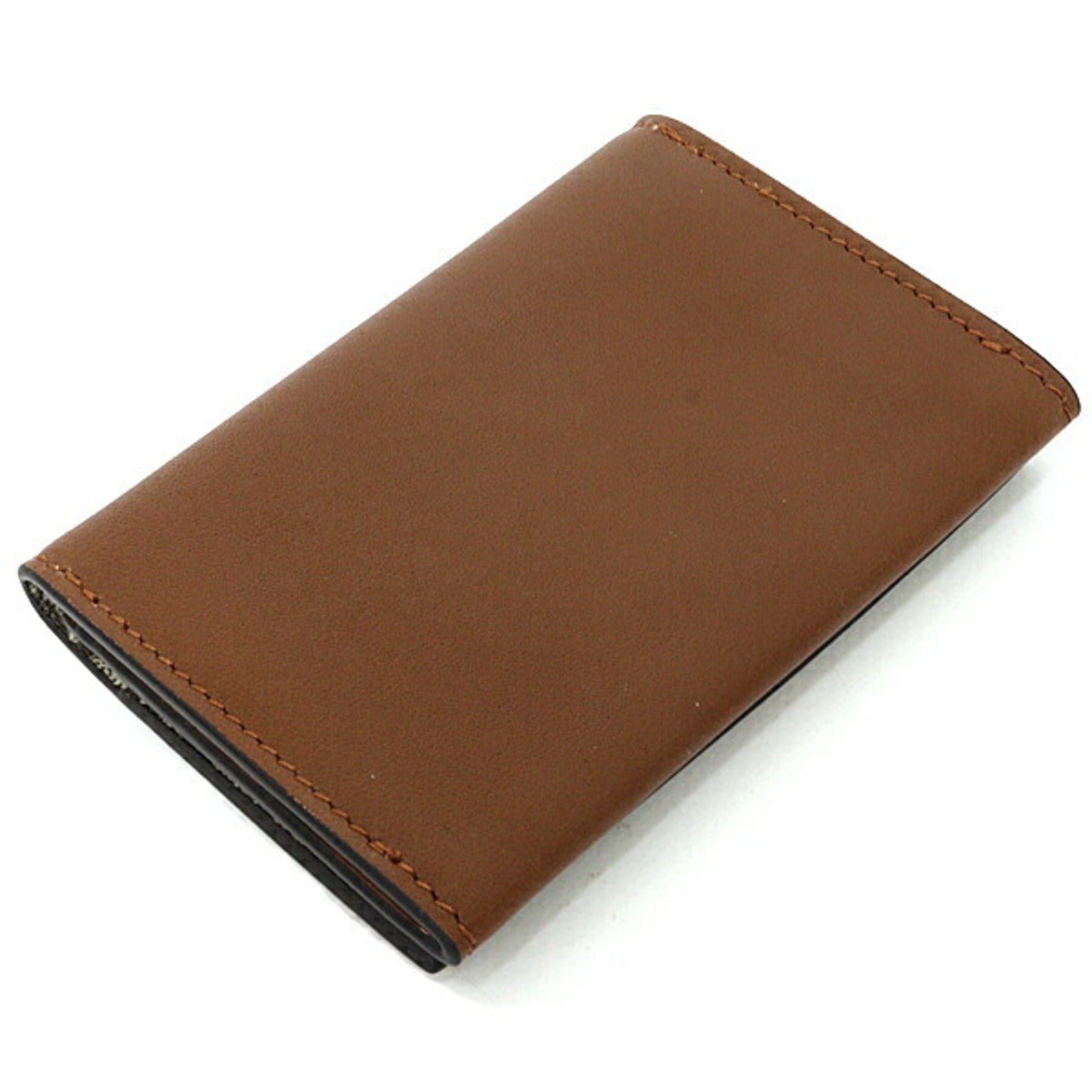 Gucci Gucci GG Emblem Card Case, Business Holder, Mini Wallet, Smooth Leather, 818956 Brown Size ONE SIZE - 3 Thumbnail