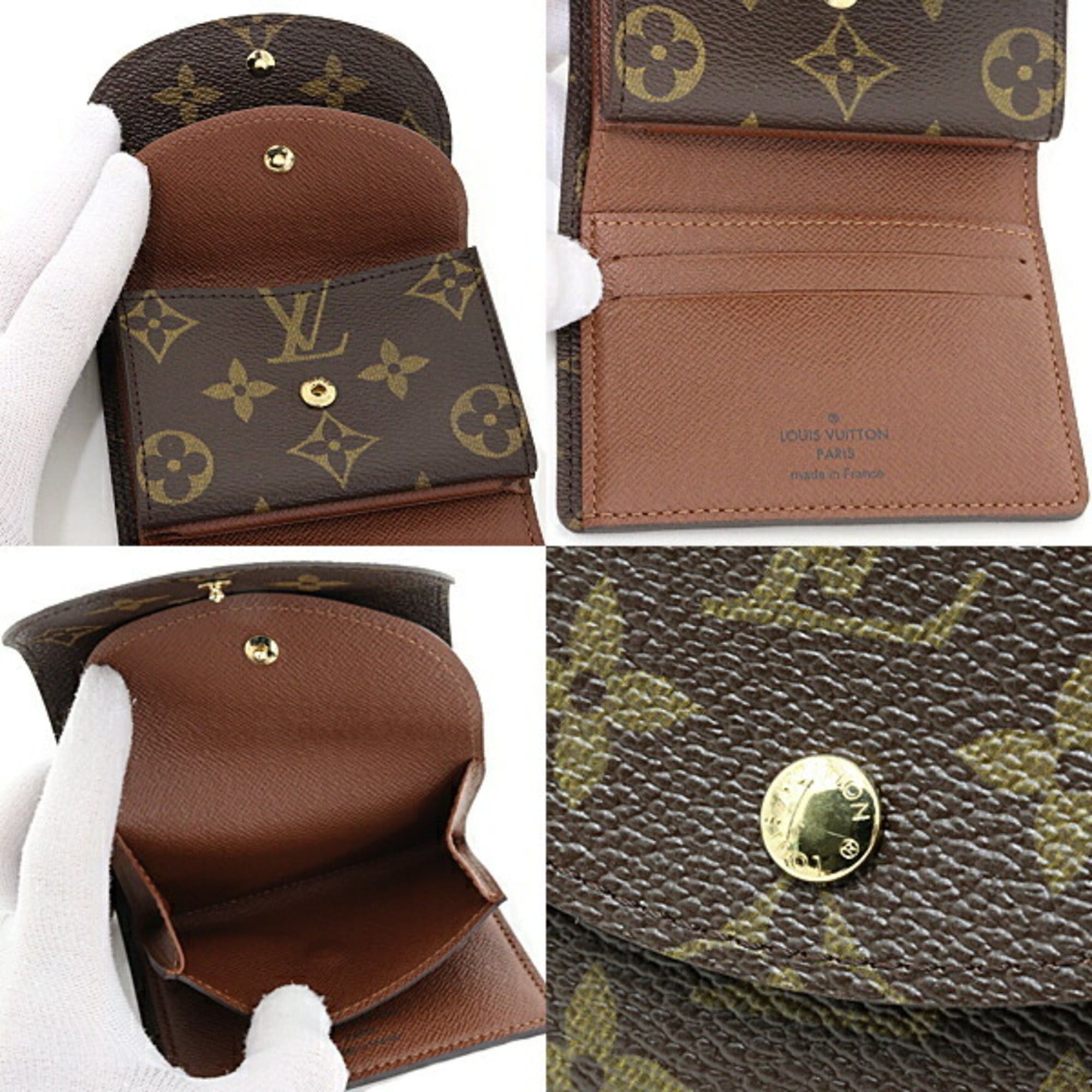 Louis Vuitton Louis Vuitton Portefeuille Helene Tri-fold Wallet, Monogram Canvas, M60253, Brown Size ONE SIZE - 5 Thumbnail