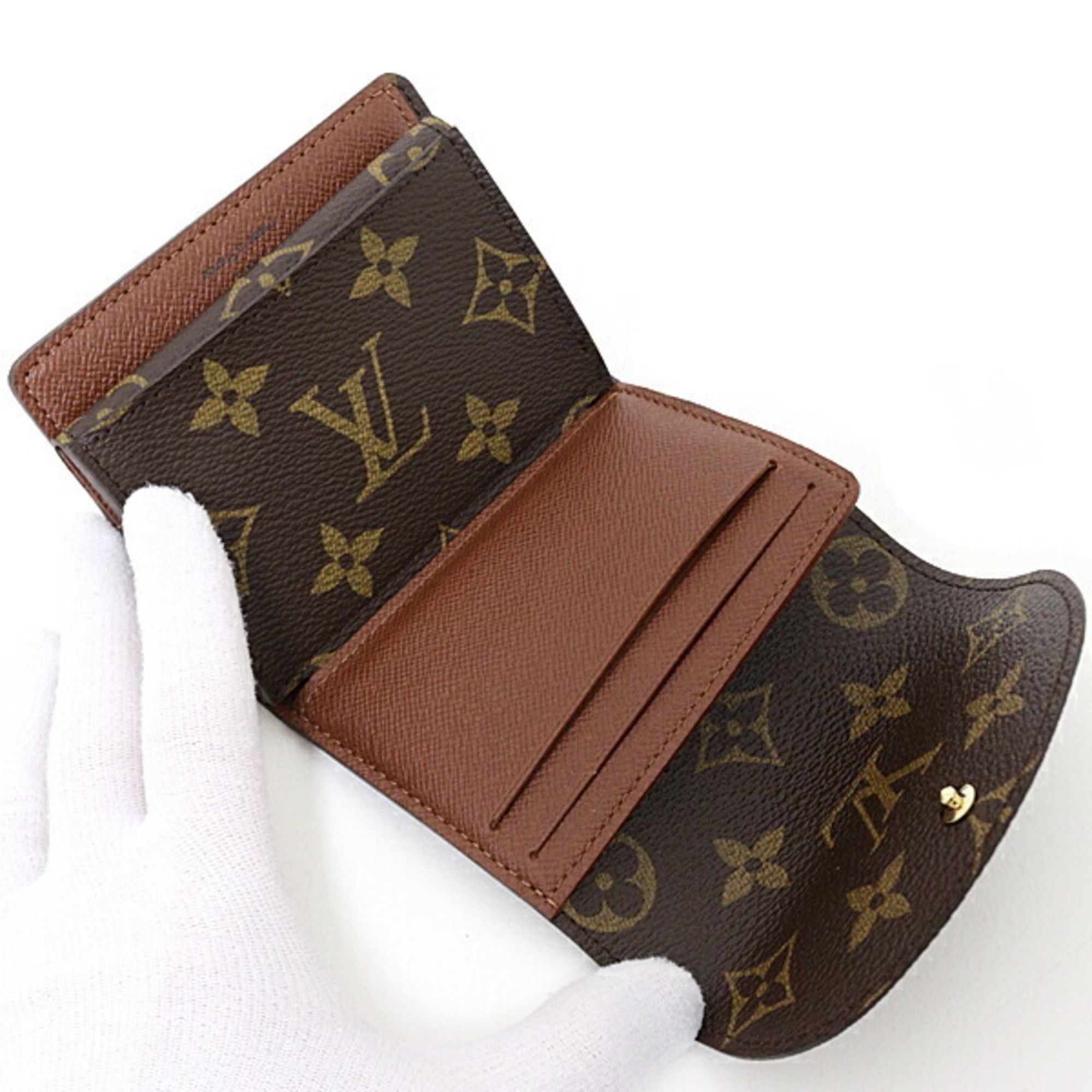 Louis Vuitton Louis Vuitton Portefeuille Helene Tri-fold Wallet, Monogram Canvas, M60253, Brown Size ONE SIZE - 4 Thumbnail