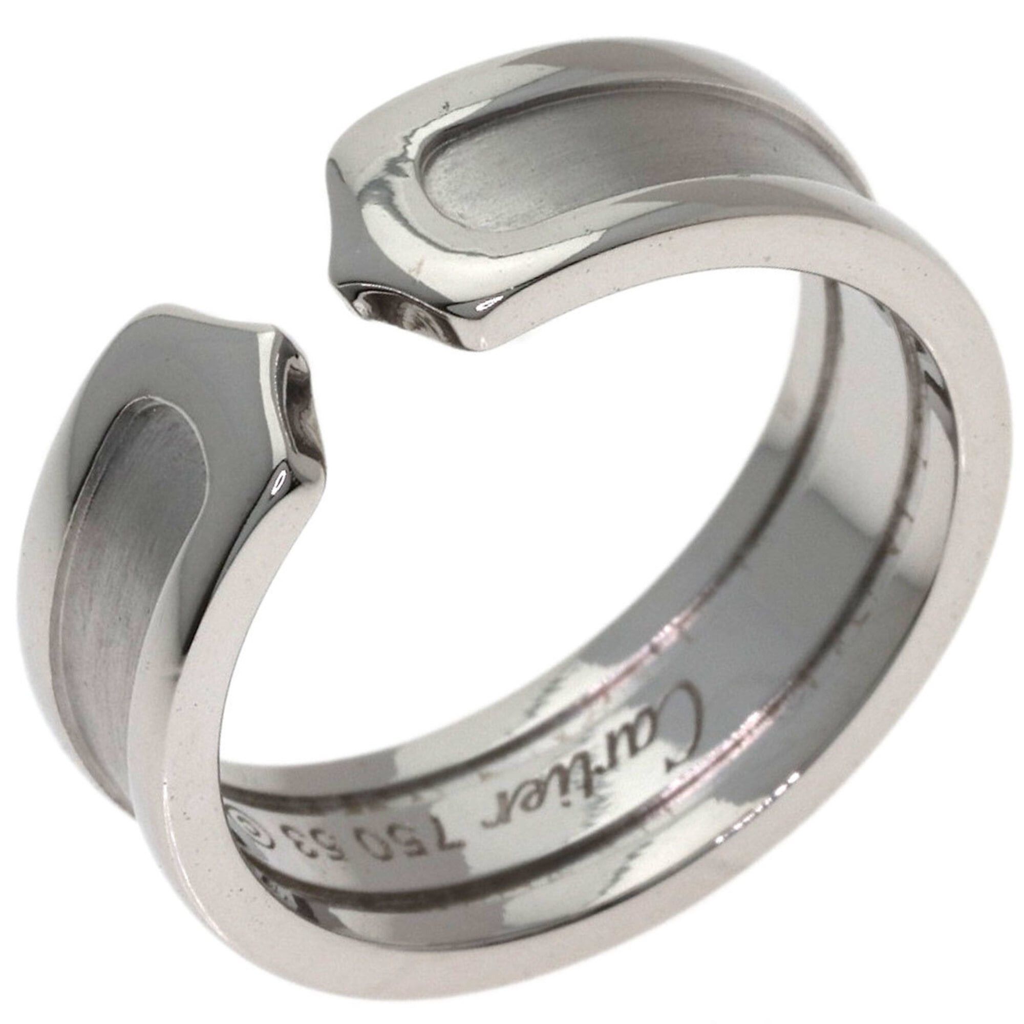 Cartier Cartier C2 Ring SM #53 Ring, 18K White Gold, Women's, CARTIER Size ONE SIZE - 2 Thumbnail
