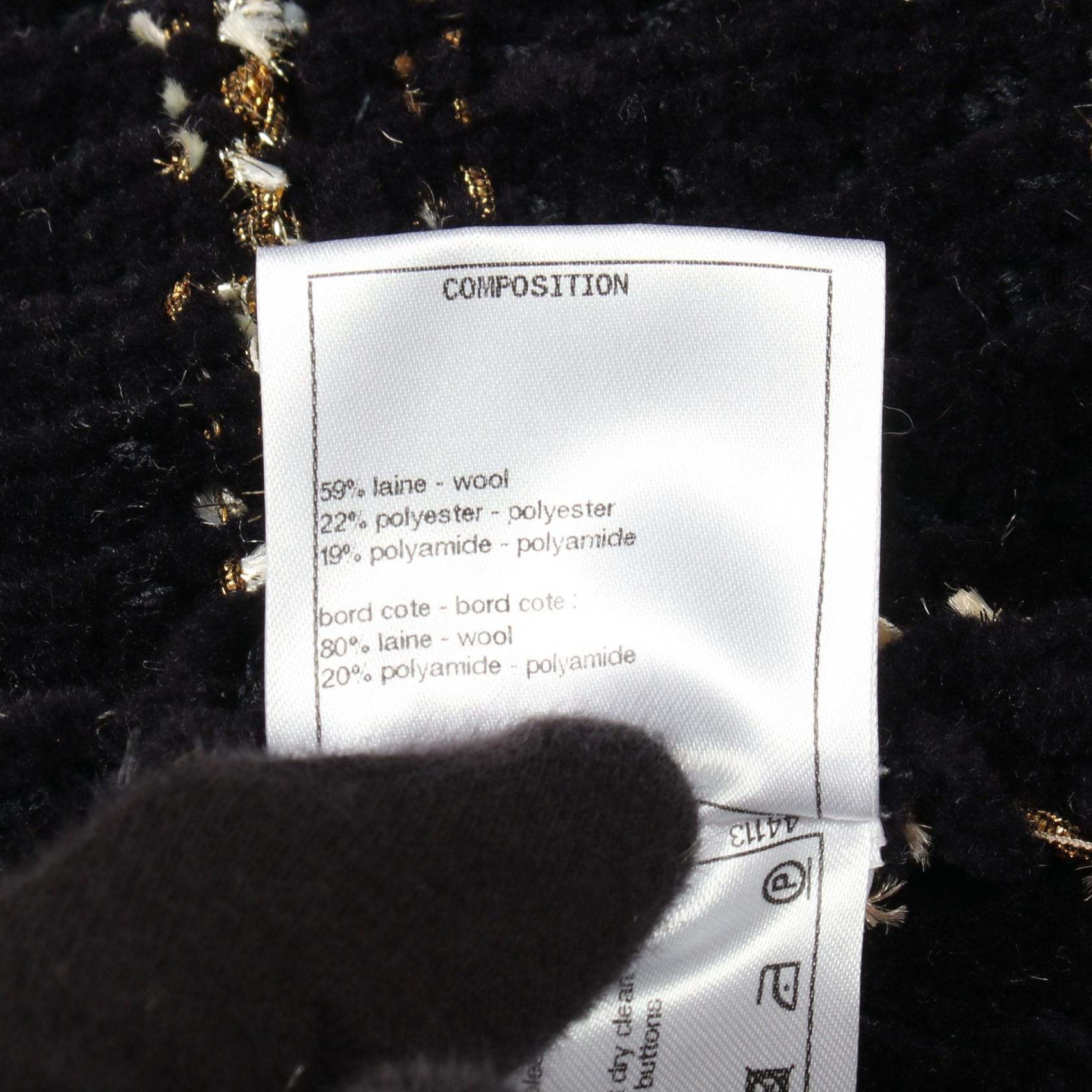 Chanel Chanel CHANEL Coco Mark Button Wool Blend Coat Textile Outerwear P64760K60668 DUTY FREE for USA Size ONE SIZE - 4 Thumbnail
