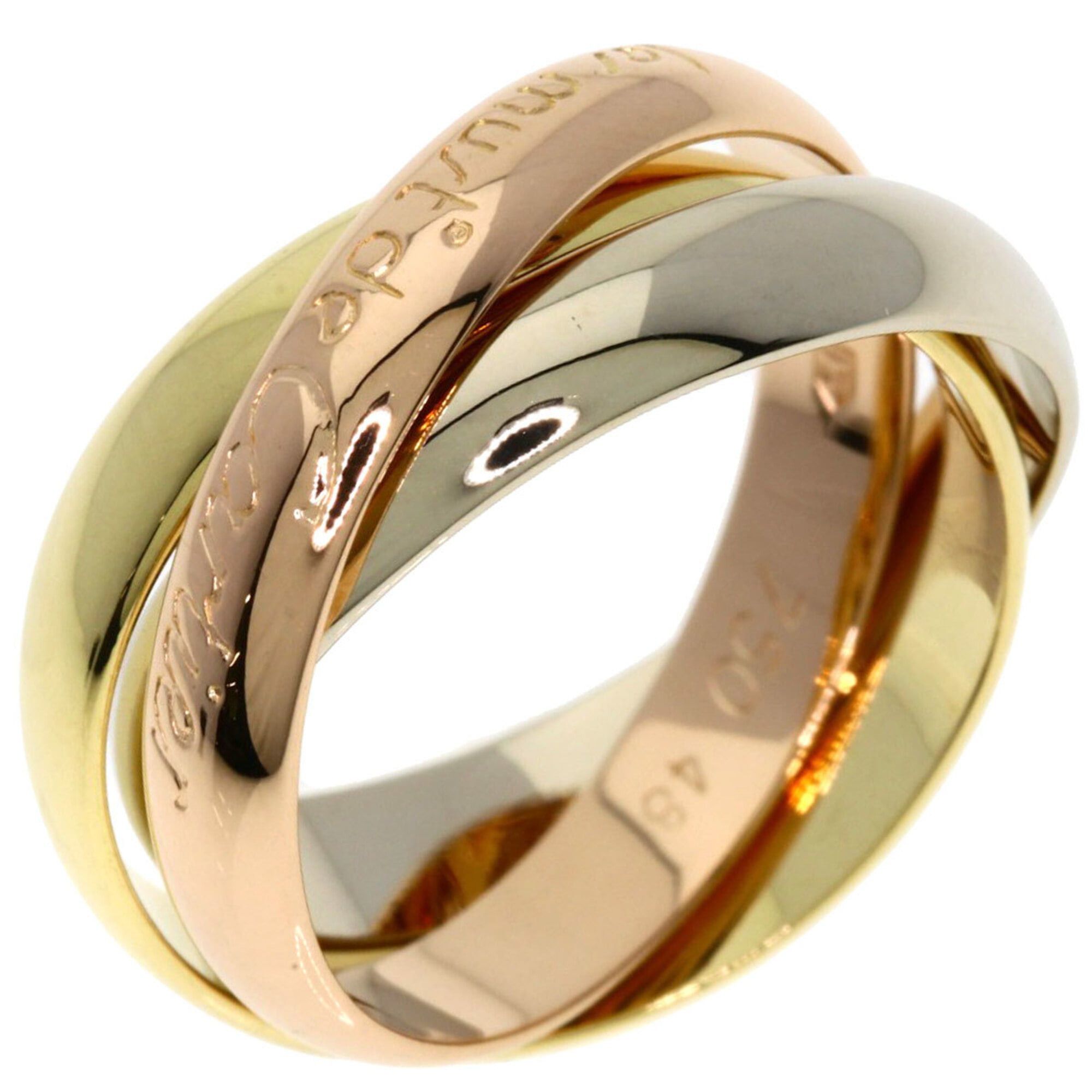Cartier Cartier Trinity #48 Ring - 18K Yellow Gold/18K Pink White Gold Women's CARTIER Size ONE SIZE - 2 Thumbnail