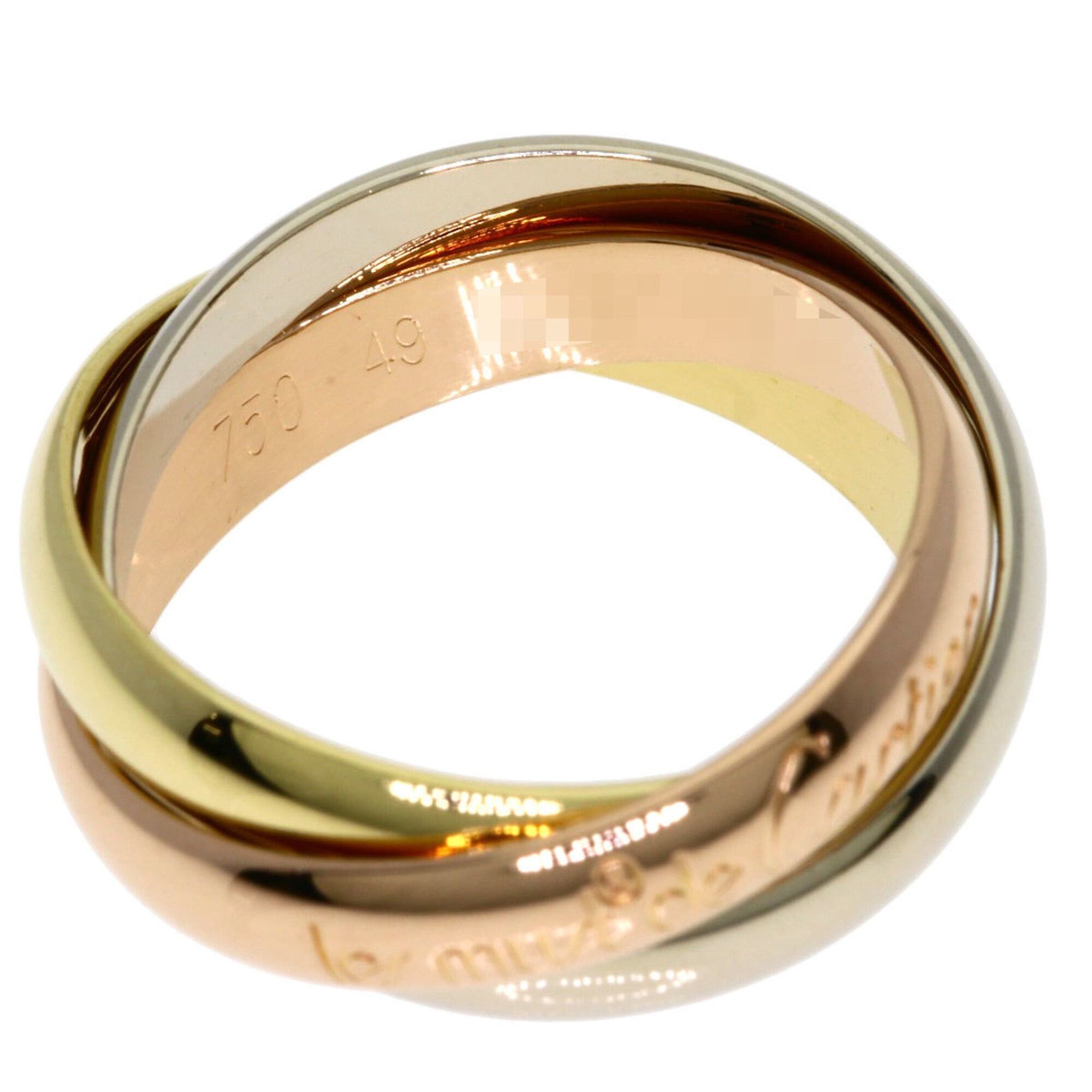 Cartier Cartier Trinity #49 Ring - 18K Yellow Gold/18K Pink White Gold Women's CARTIER Size ONE SIZE - 4 Thumbnail