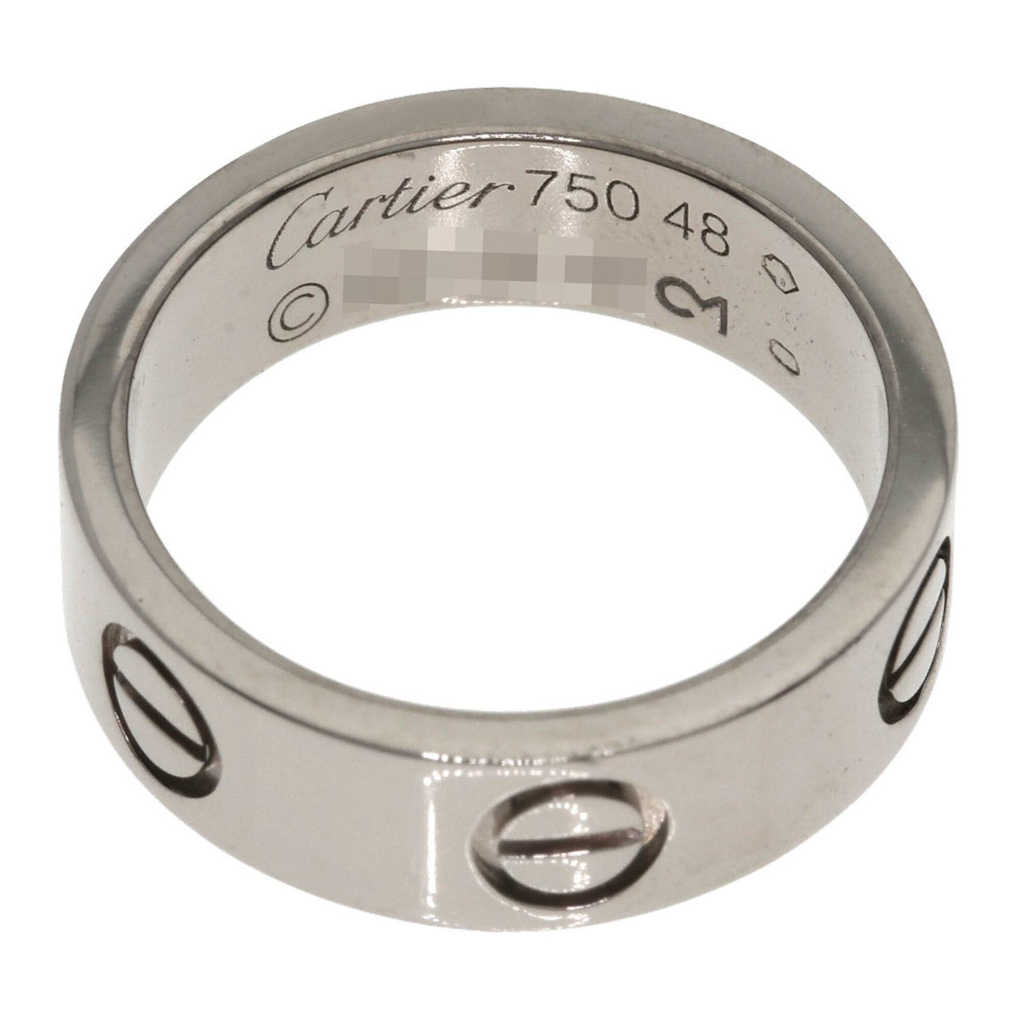 Cartier Cartier Love Ring #48, 18K White Gold, Women's Ring, CARTIER Size ONE SIZE - 4 Thumbnail