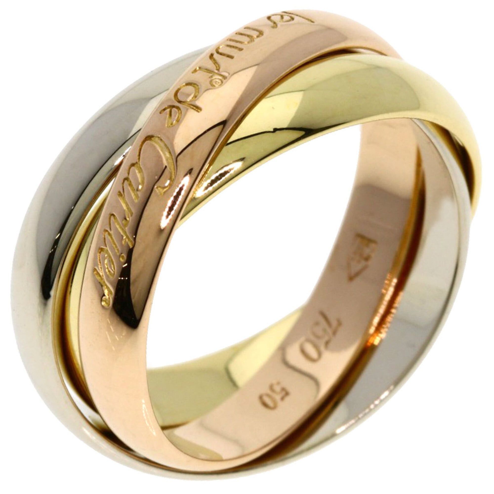 Cartier Cartier Trinity #50 Ring - 18K Yellow Gold/18K Pink White Gold Women's CARTIER Size ONE SIZE - 2 Thumbnail