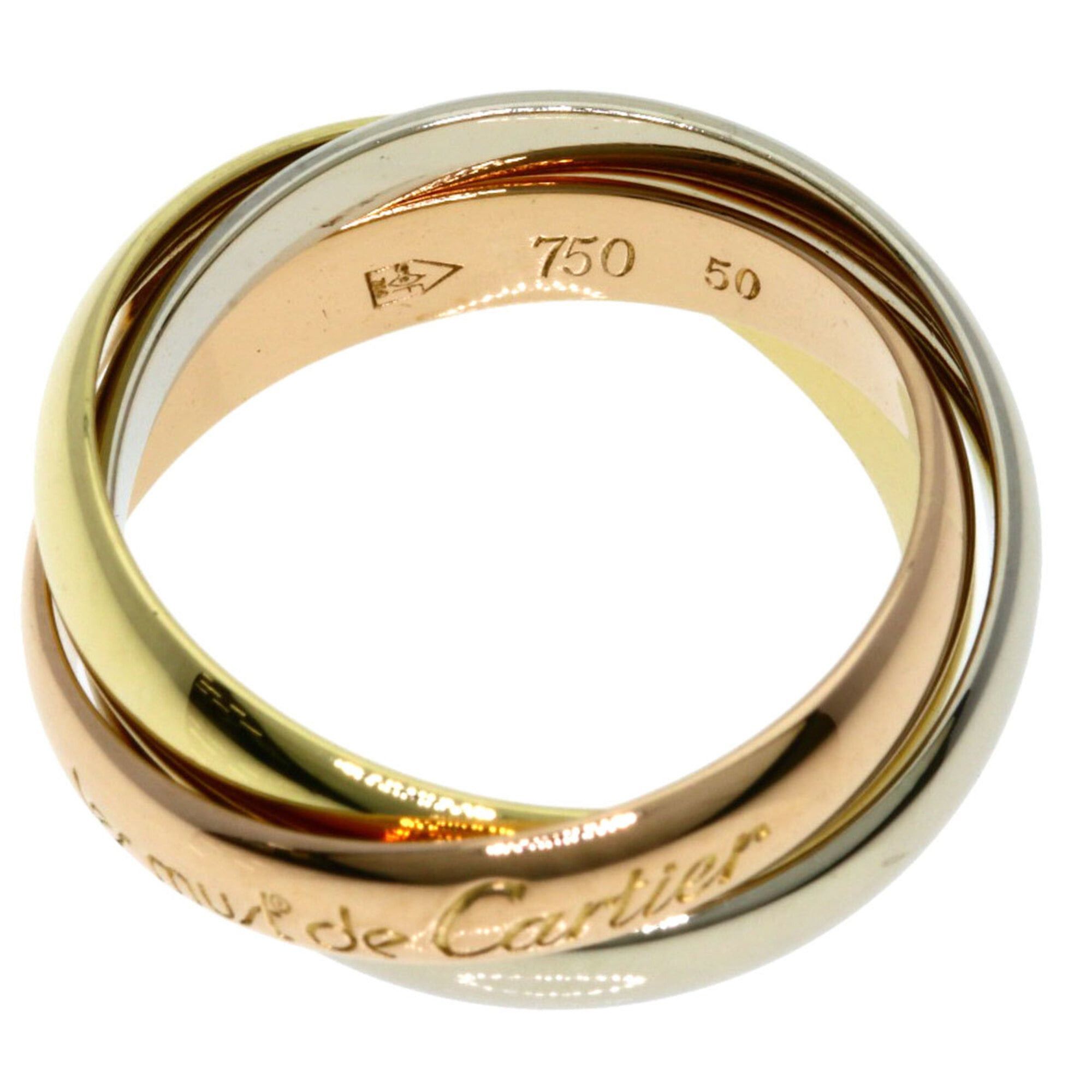 Cartier Cartier Trinity #50 Ring - 18K Yellow Gold/18K Pink White Gold Women's CARTIER Size ONE SIZE - 3 Thumbnail
