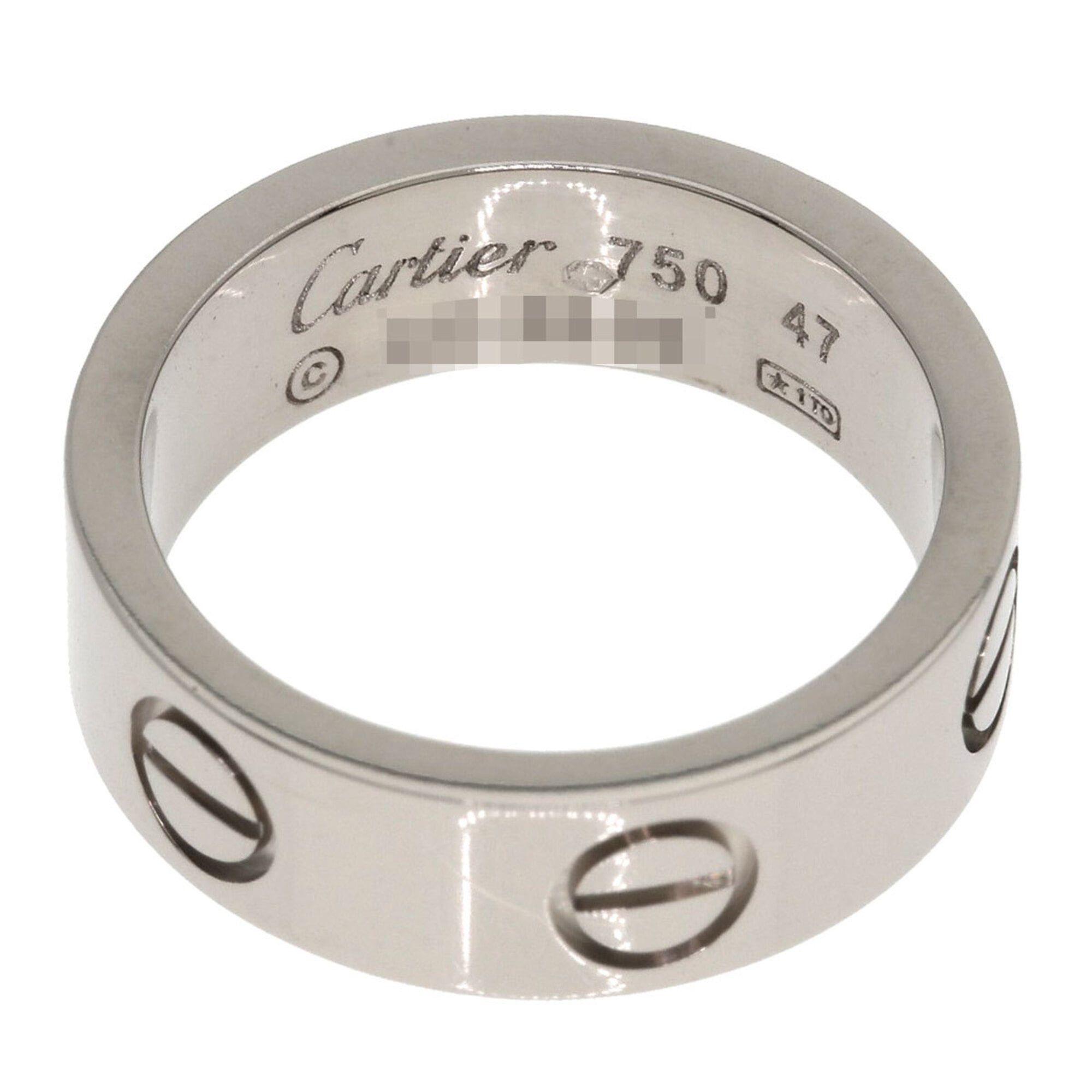 Cartier Cartier Love Ring #47, 18K White Gold, Women's Ring, CARTIER Size ONE SIZE - 4 Thumbnail