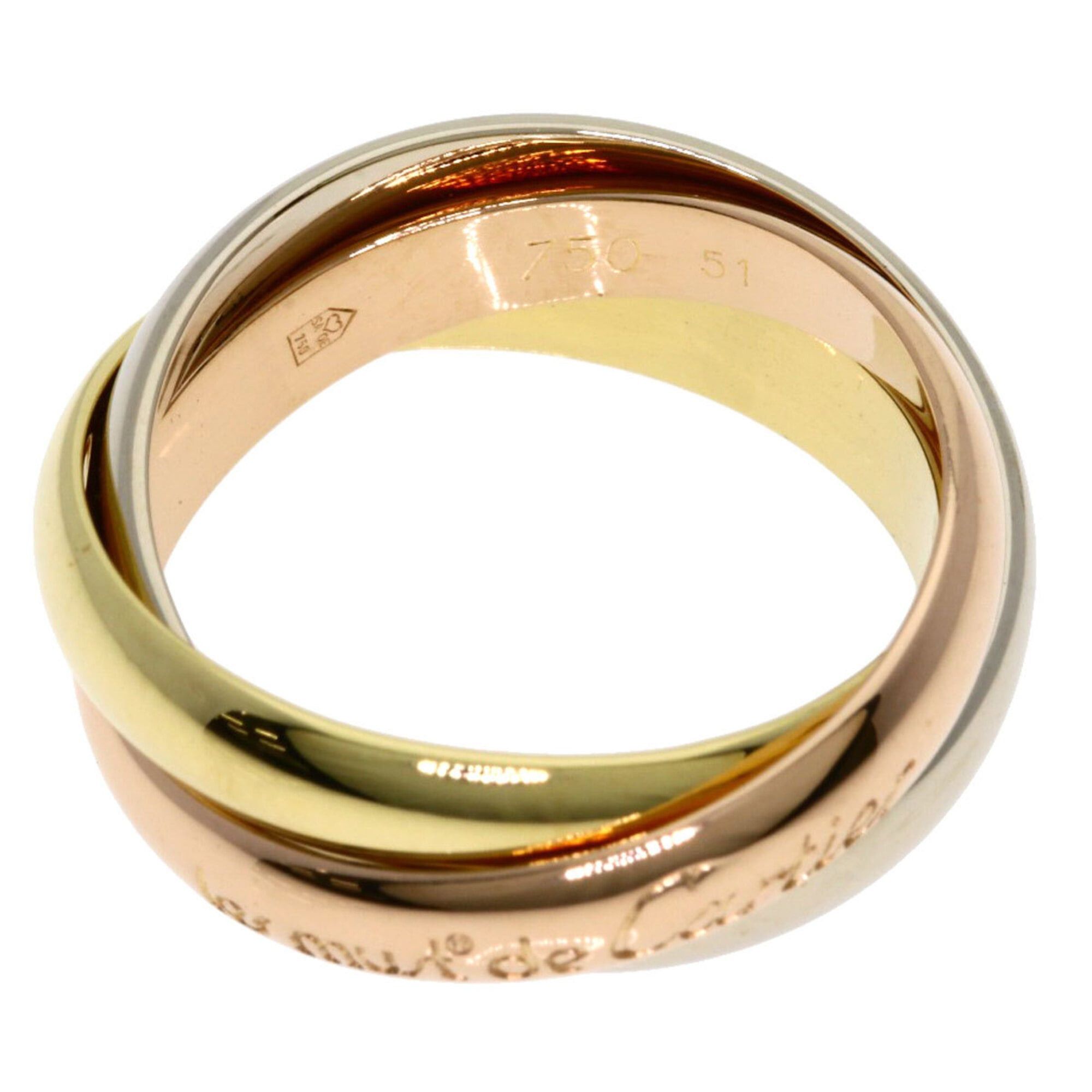 Cartier Cartier Trinity #51 Ring - 18K Yellow Gold/18K Pink White Gold Women's CARTIER Size ONE SIZE - 3 Thumbnail
