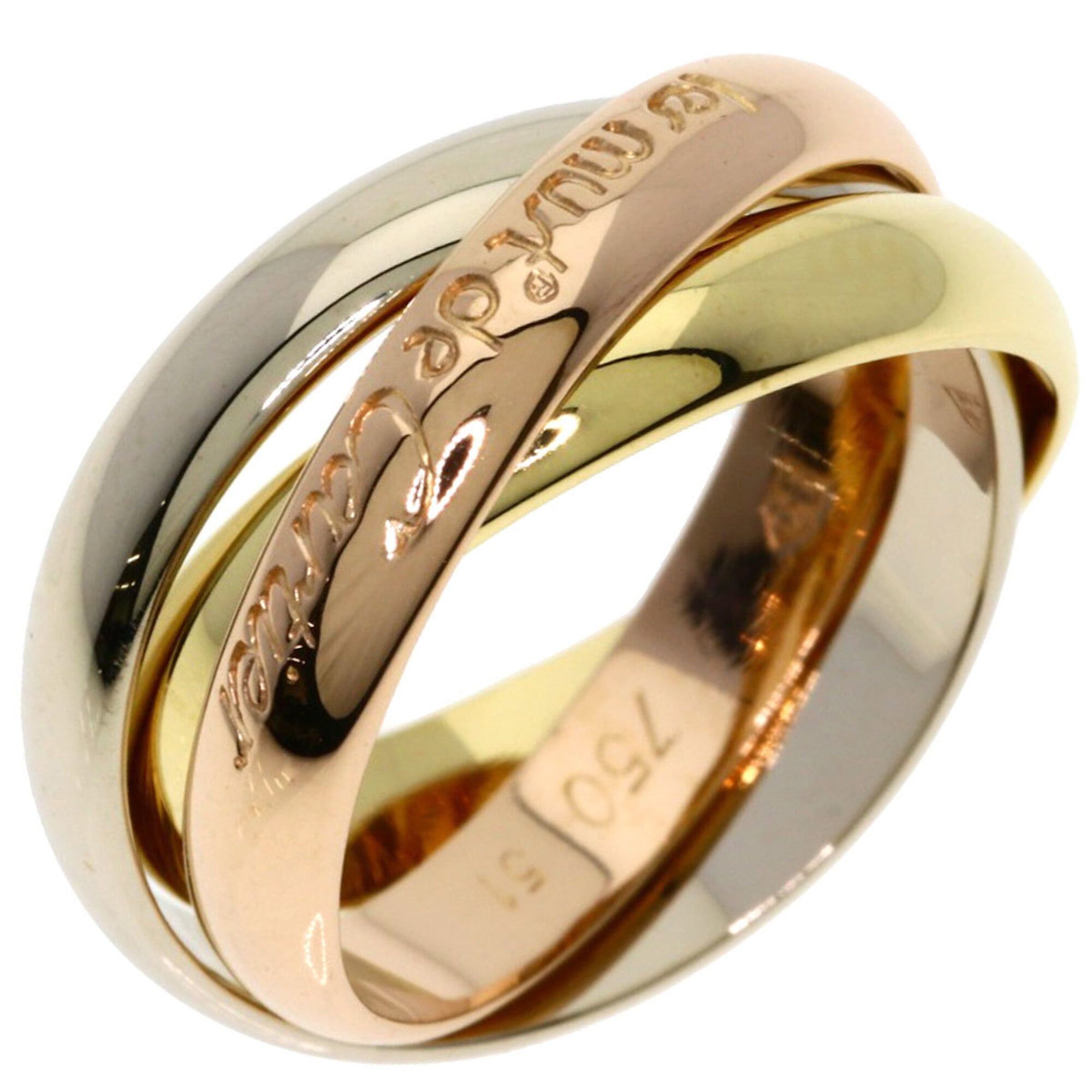 Cartier Cartier Trinity #51 Ring - 18K Yellow Gold/18K Pink White Gold Women's CARTIER Size ONE SIZE - 2 Thumbnail