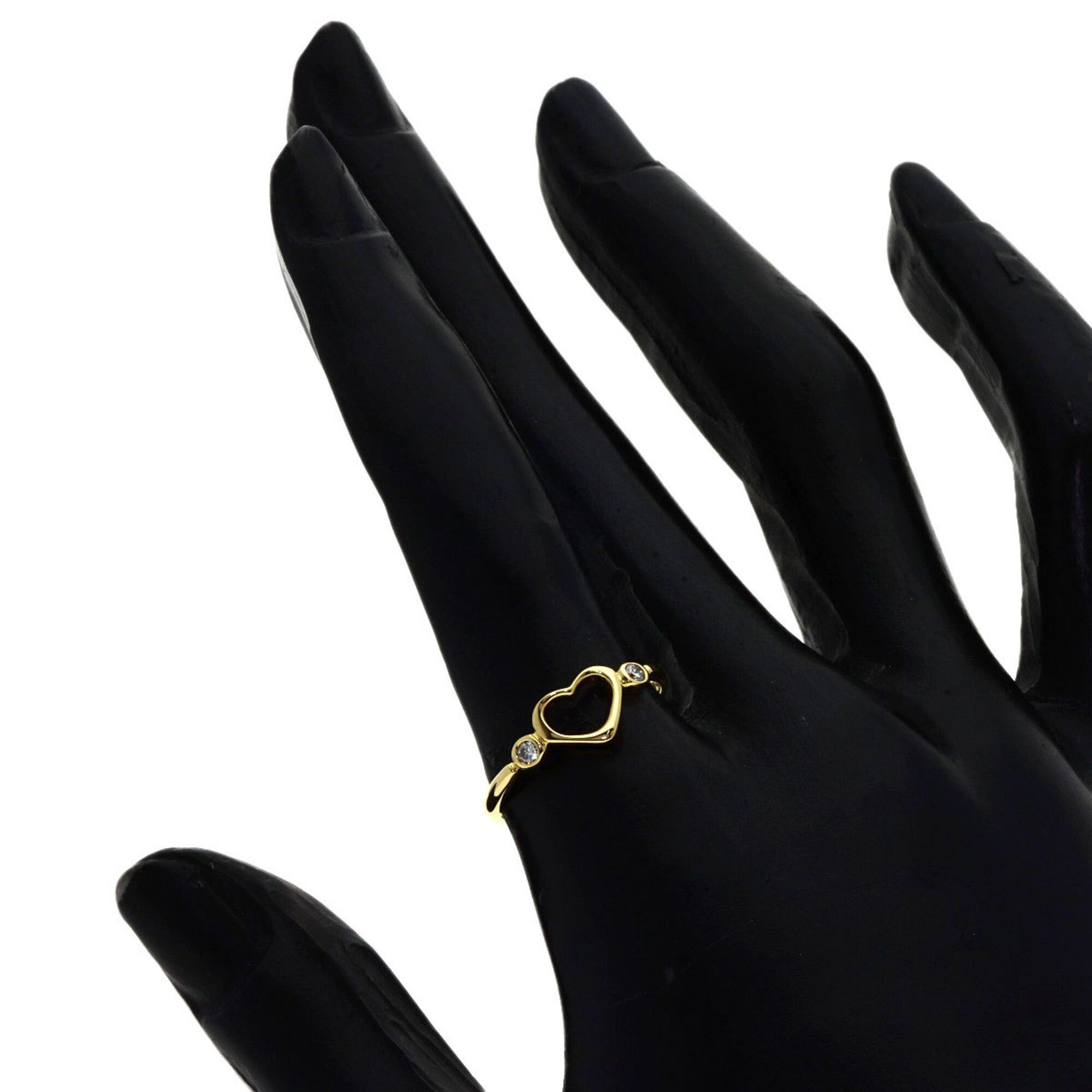 Tiffany & Co. Tiffany & Co. Open Heart 2-Diamond Ring, 18K Yellow Gold, Women's. Size ONE SIZE - 7 Thumbnail