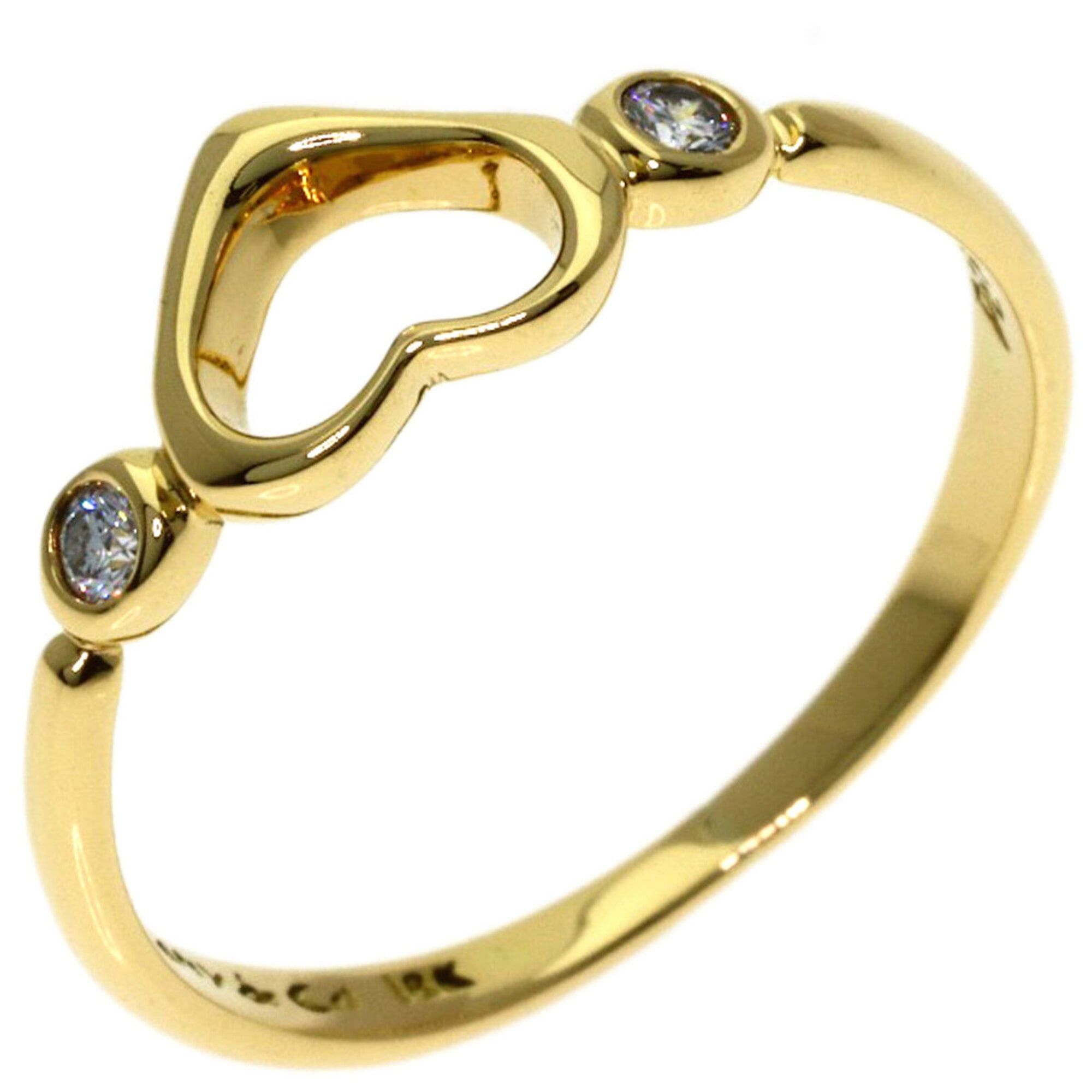 Tiffany & Co. Tiffany & Co. Open Heart 2-Diamond Ring, 18K Yellow Gold, Women's. Size ONE SIZE - 2 Thumbnail