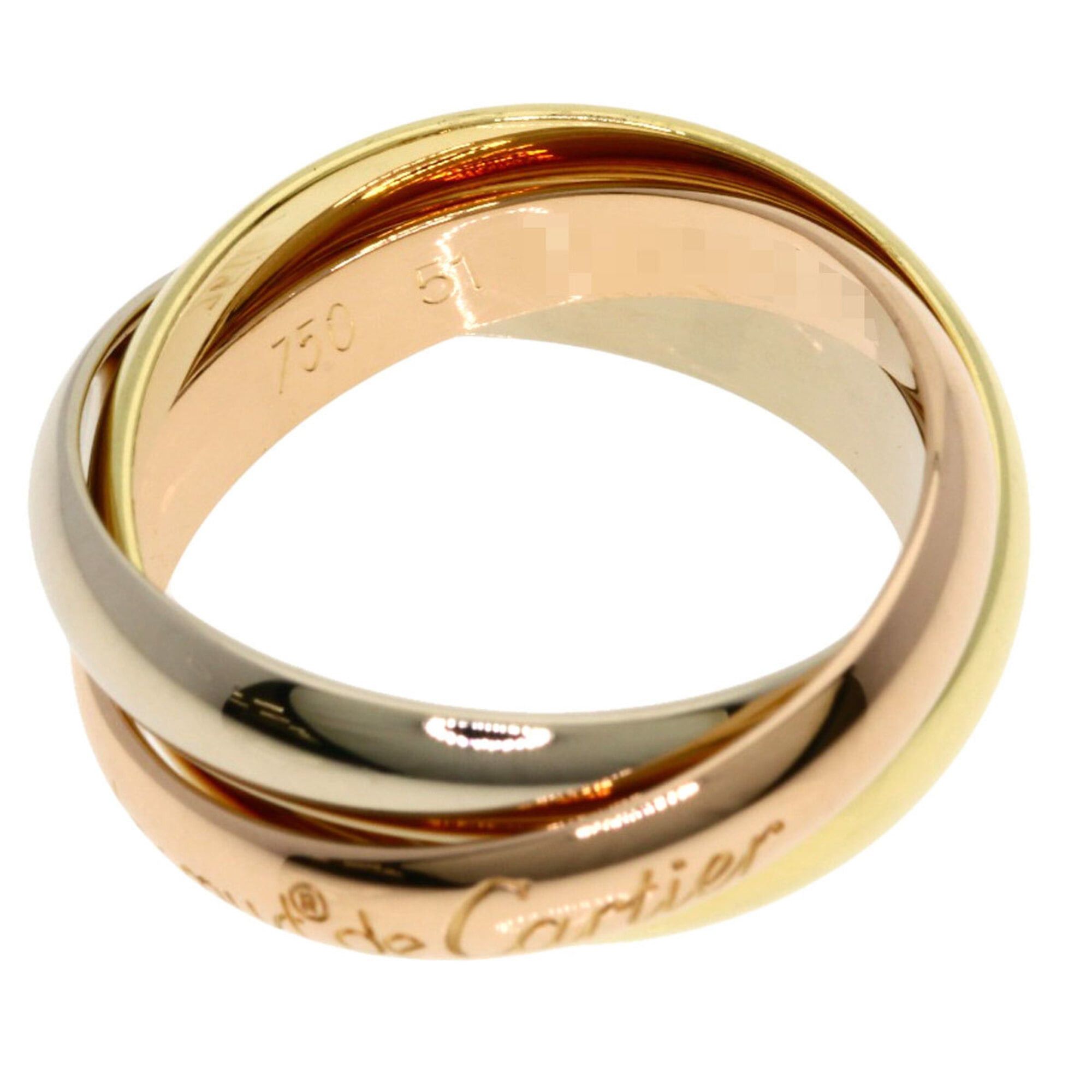 Cartier Cartier Trinity #51 Ring - 18K Yellow Gold/18K Pink White Gold Women's CARTIER Size ONE SIZE - 3 Thumbnail