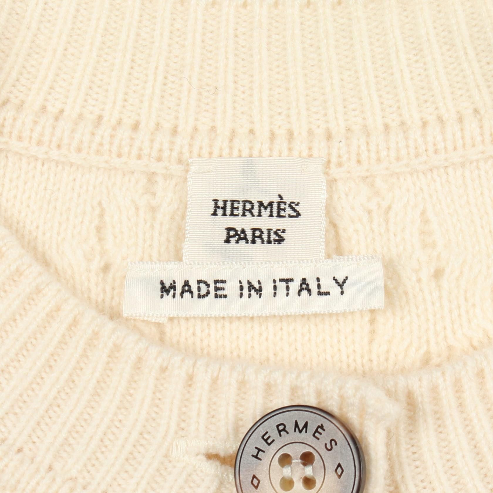 Hermes Hermes Hermes LA PROMENADE DU MATIN Wool Cashmere Cardigan Textile Tops DUTY FREE for USA Size ONE SIZE - 3 Thumbnail