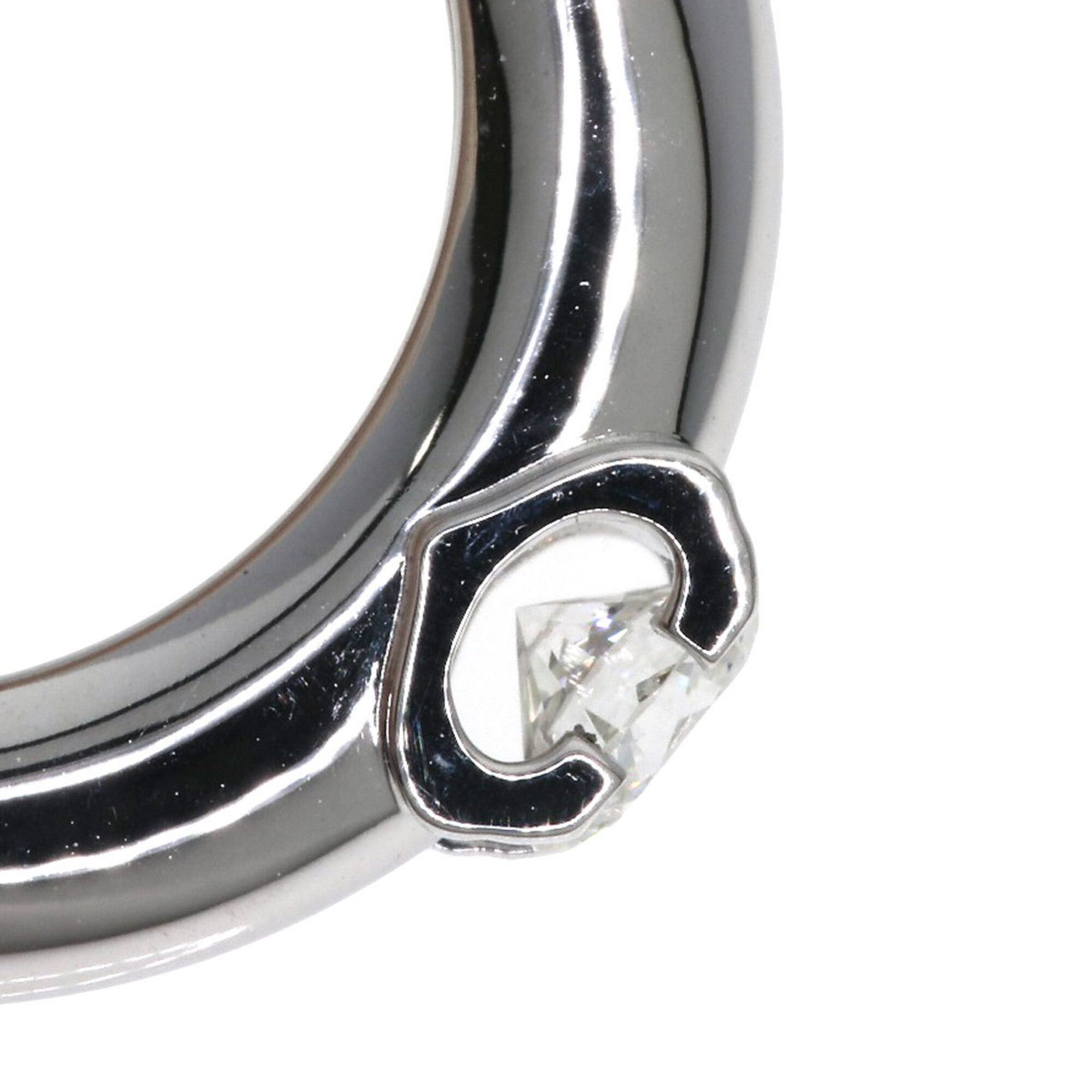Cartier Cartier C de Solitaire Diamond Ring #47, 18K White Gold, Women's. Size ONE SIZE - 8 Thumbnail