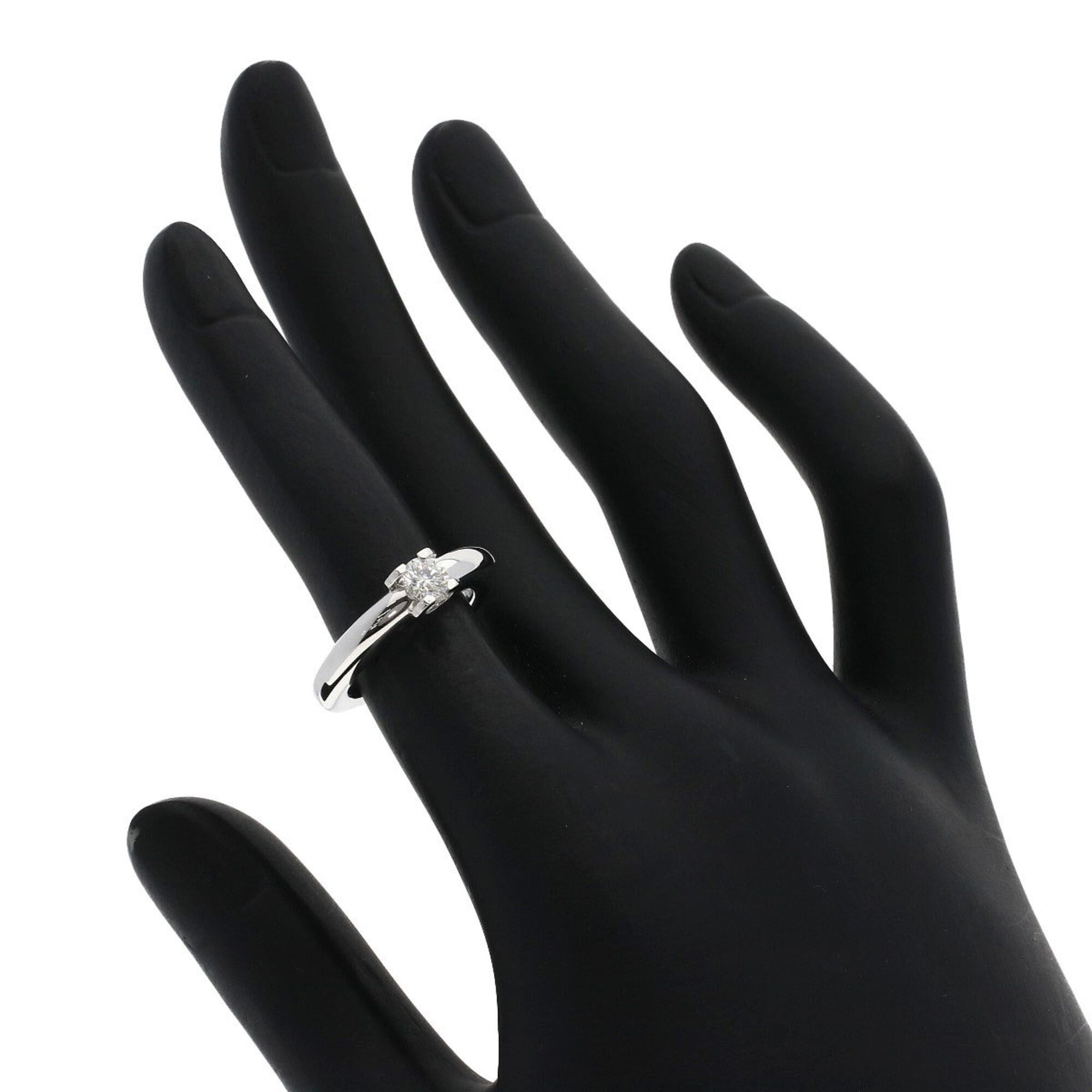 Cartier Cartier C de Solitaire Diamond Ring #47, 18K White Gold, Women's. Size ONE SIZE - 7 Thumbnail