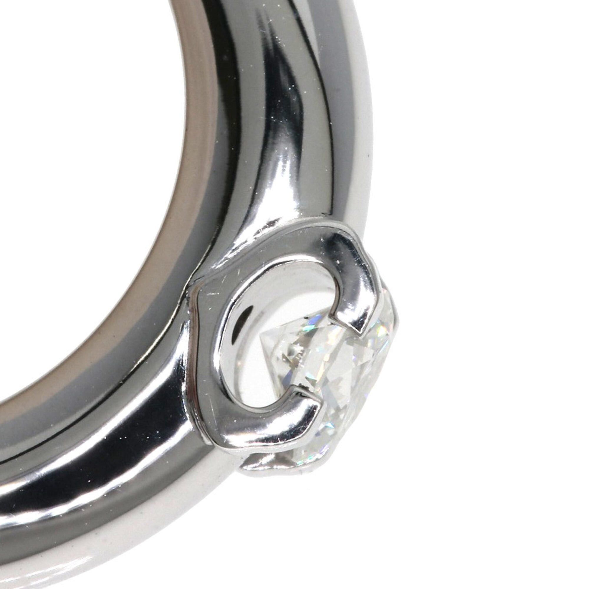 Cartier Cartier C de Solitaire Diamond Ring #47, 18K White Gold, Women's. Size ONE SIZE - 9 Thumbnail