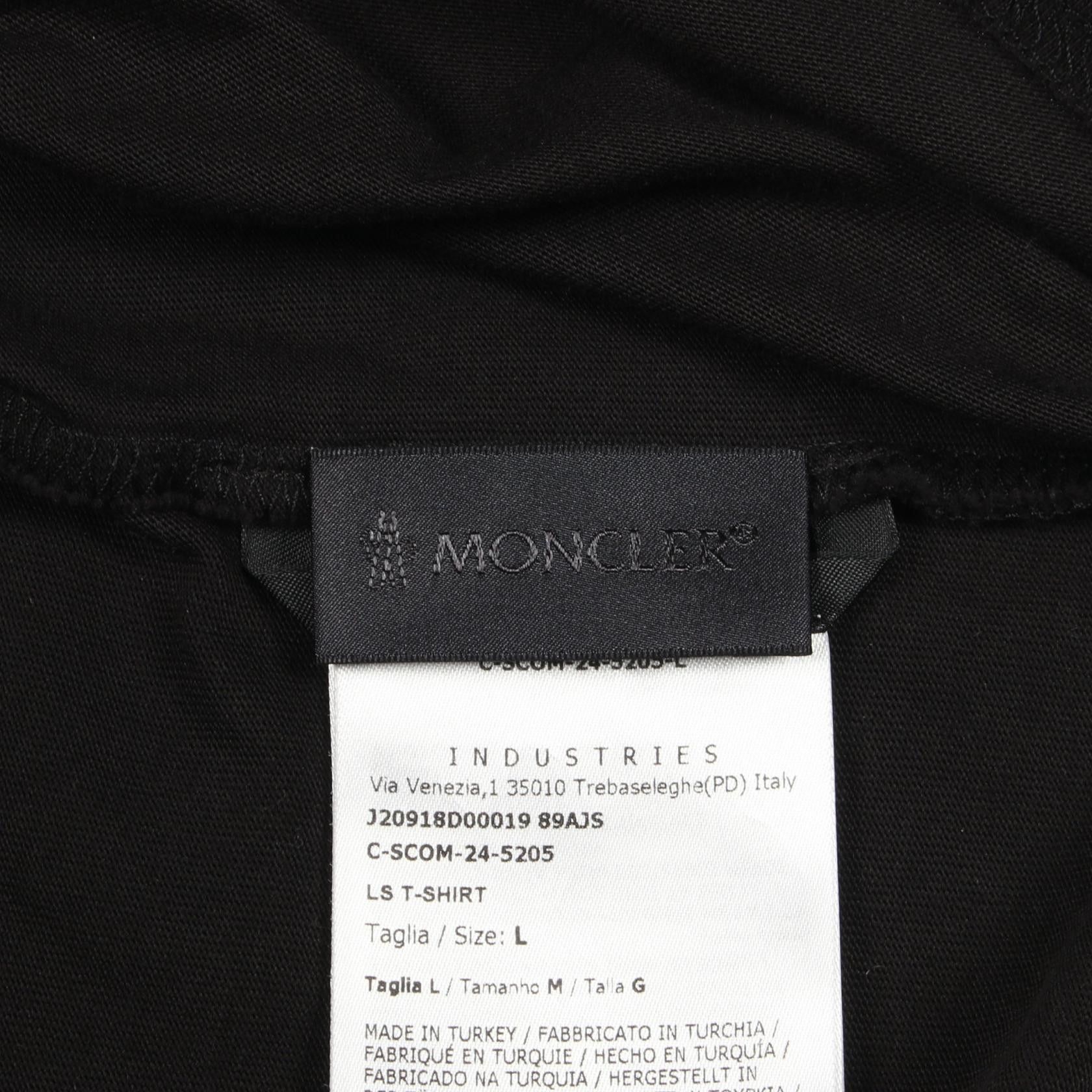 Moncler Moncler Moncler Cotton Long Sleeve T Shirt Textile T-Shirts 20918D00019 DUTY FREE for USA Size ONE SIZE - 3 Thumbnail